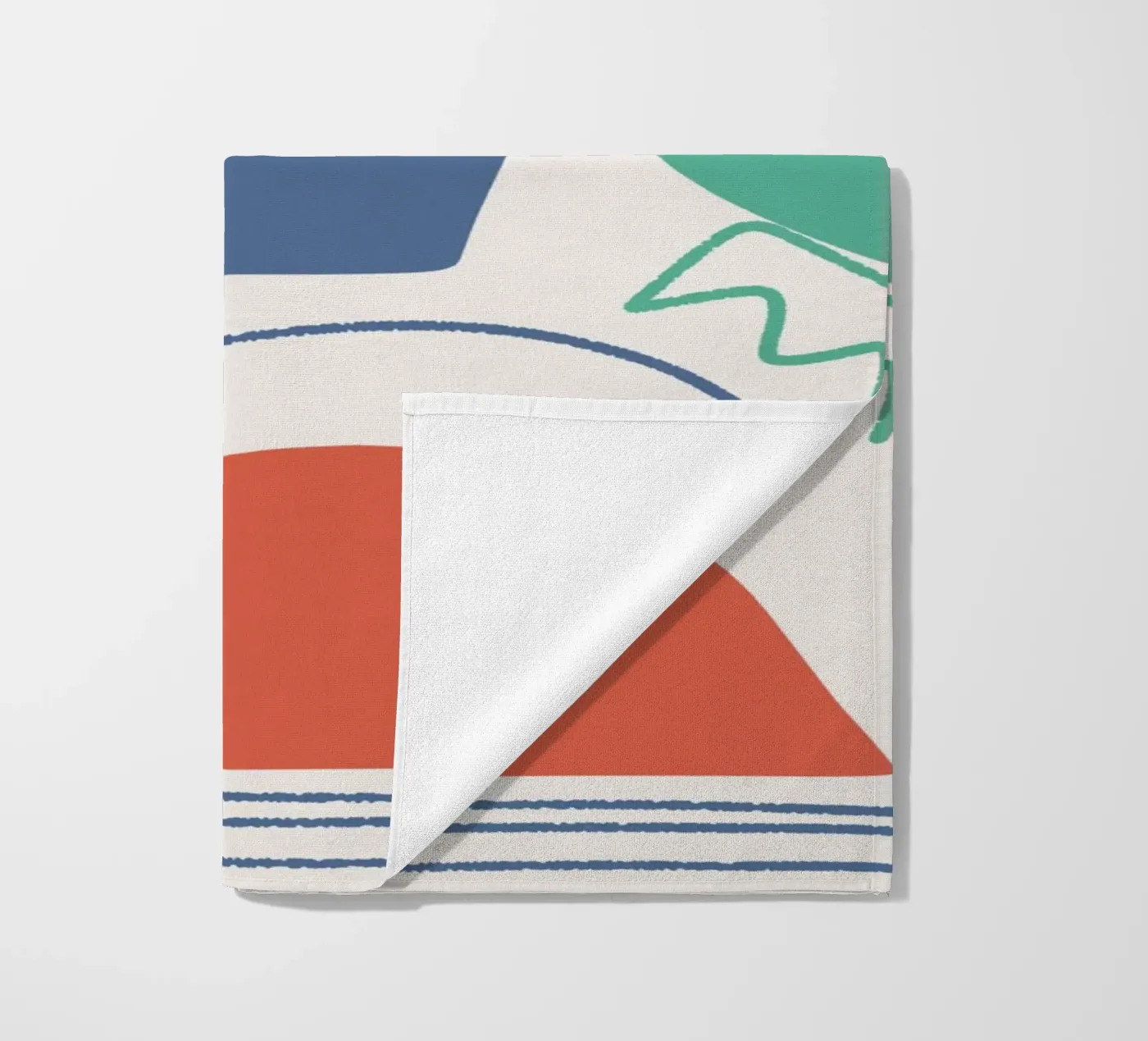 Uitgesneden compositie strandhanddoek van Little Dean