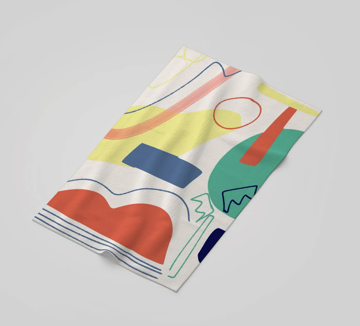 Uitgesneden compositie strandhanddoek van Little Dean