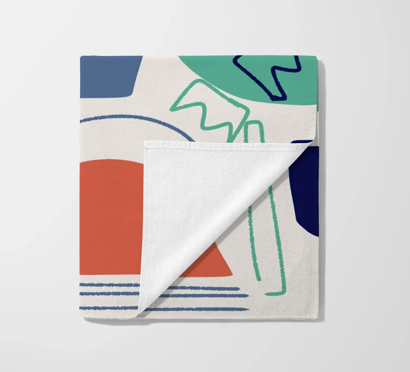 Uitgesneden compositie strandhanddoek van Little Dean