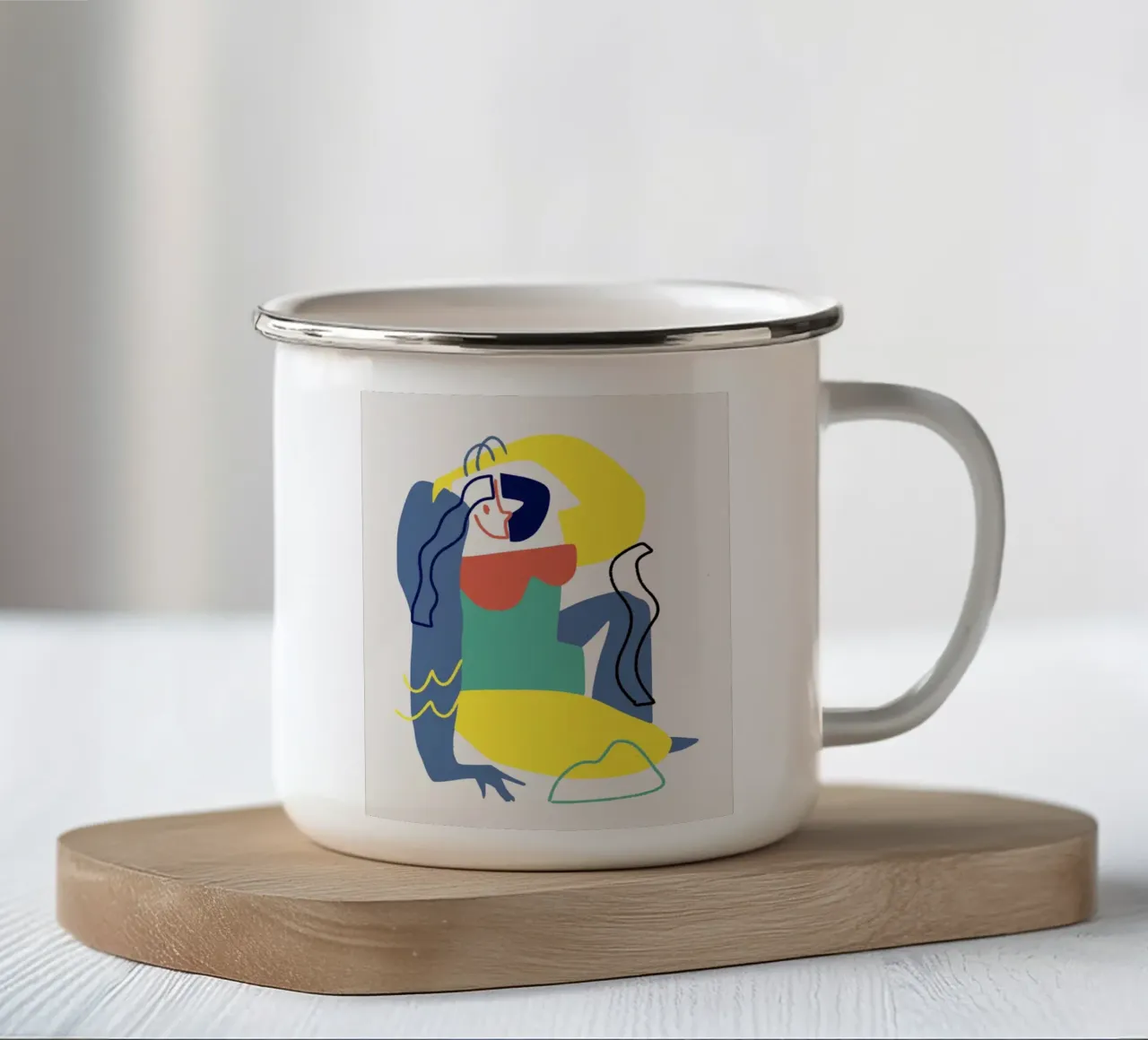 Ritagliare la composizione 04 tazza in smalto da Little Dean