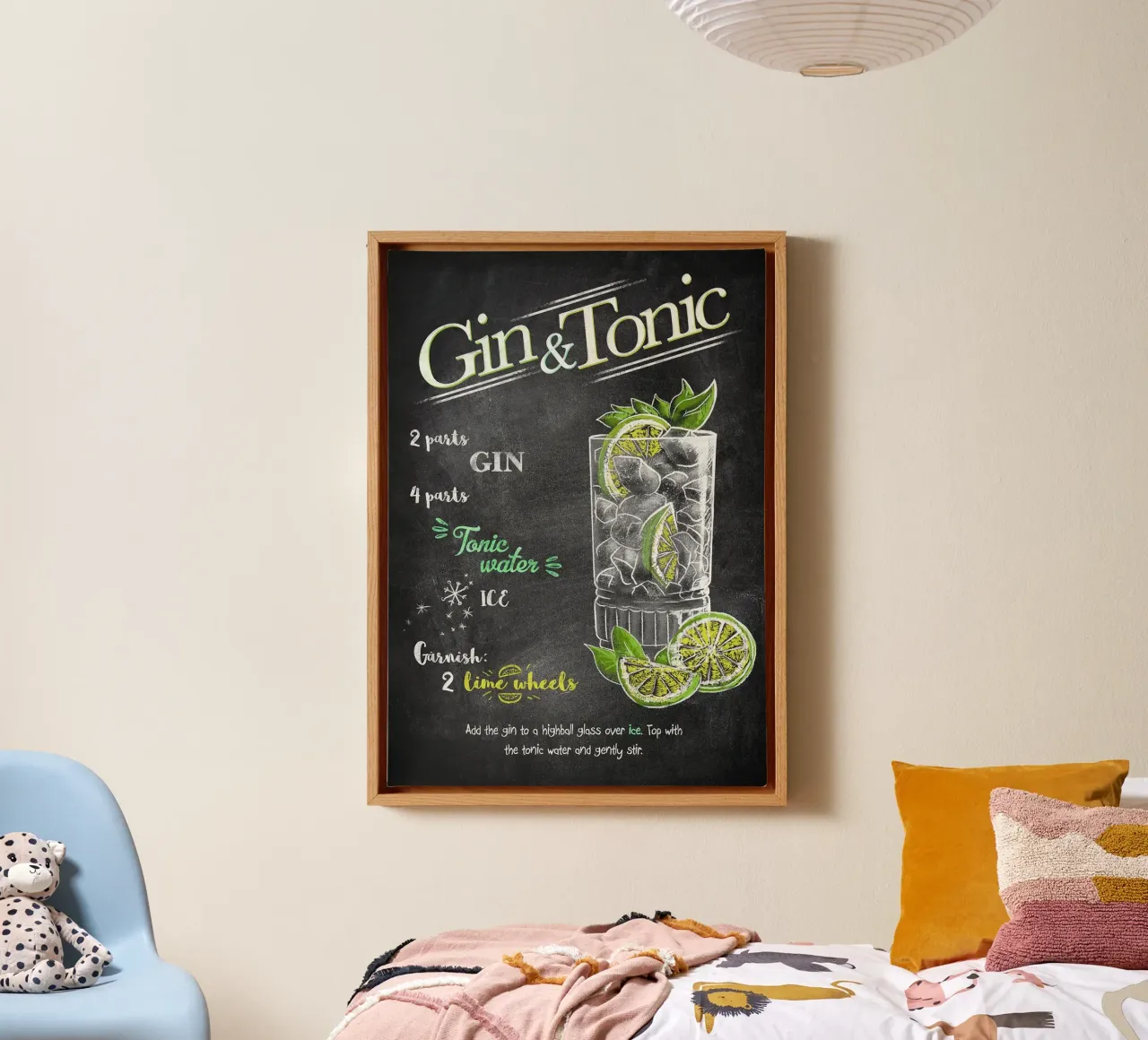 Gin e Tonic tela con Cornice a cassetta da Leon Meyer