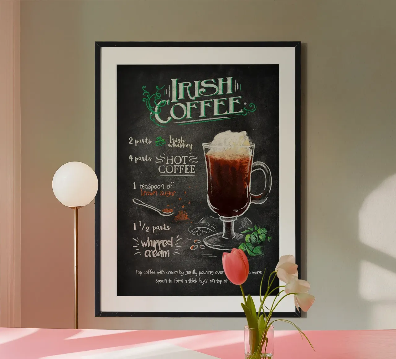 Caffè irlandese poster da Leon Meyer