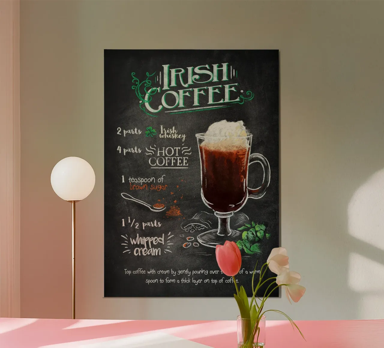 Caffè irlandese poster da Leon Meyer