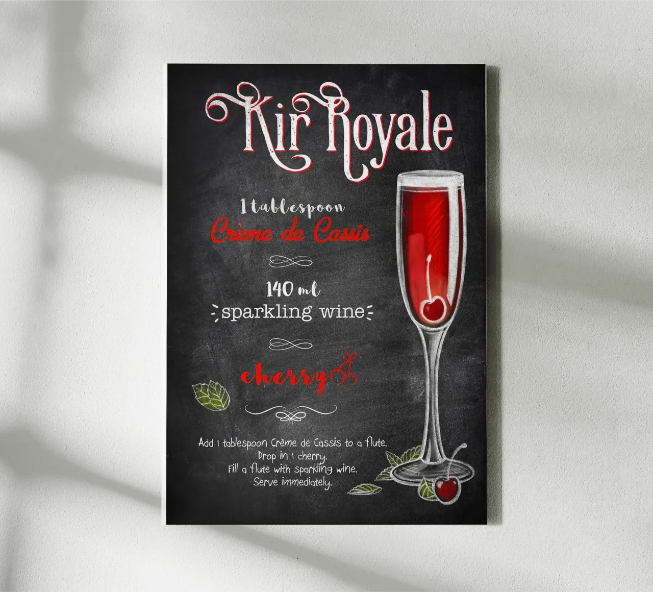 Kir Royale tela con Cornice a cassetta da Leon Meyer