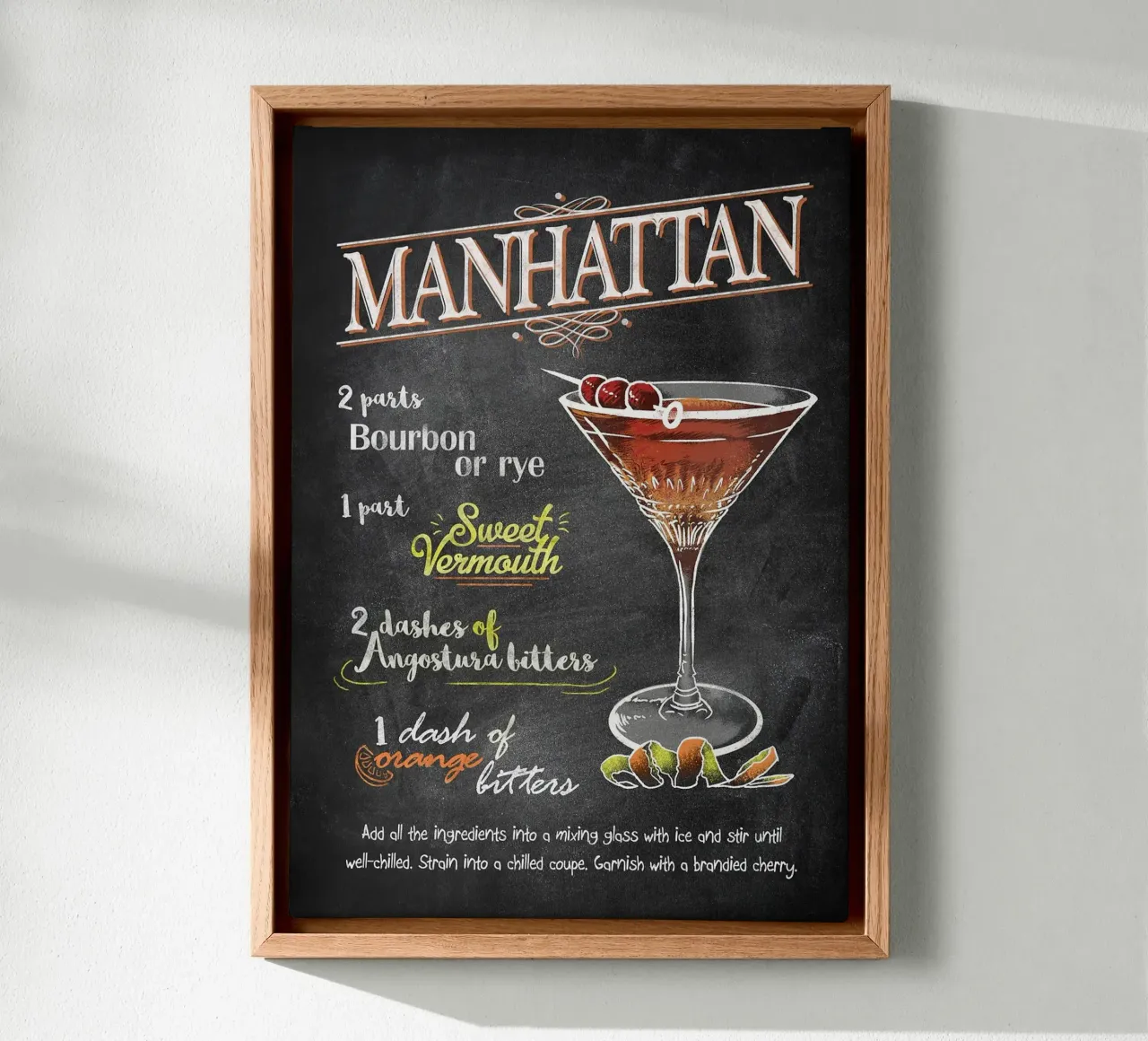 Manhattan Leinwand mit Schattenfugenrahmen von Leon Meyer