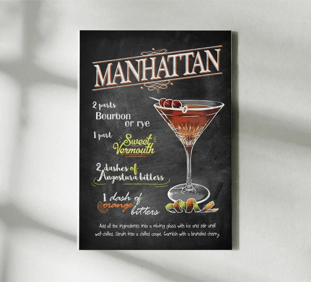 Manhattan Leinwand mit Schattenfugenrahmen von Leon Meyer