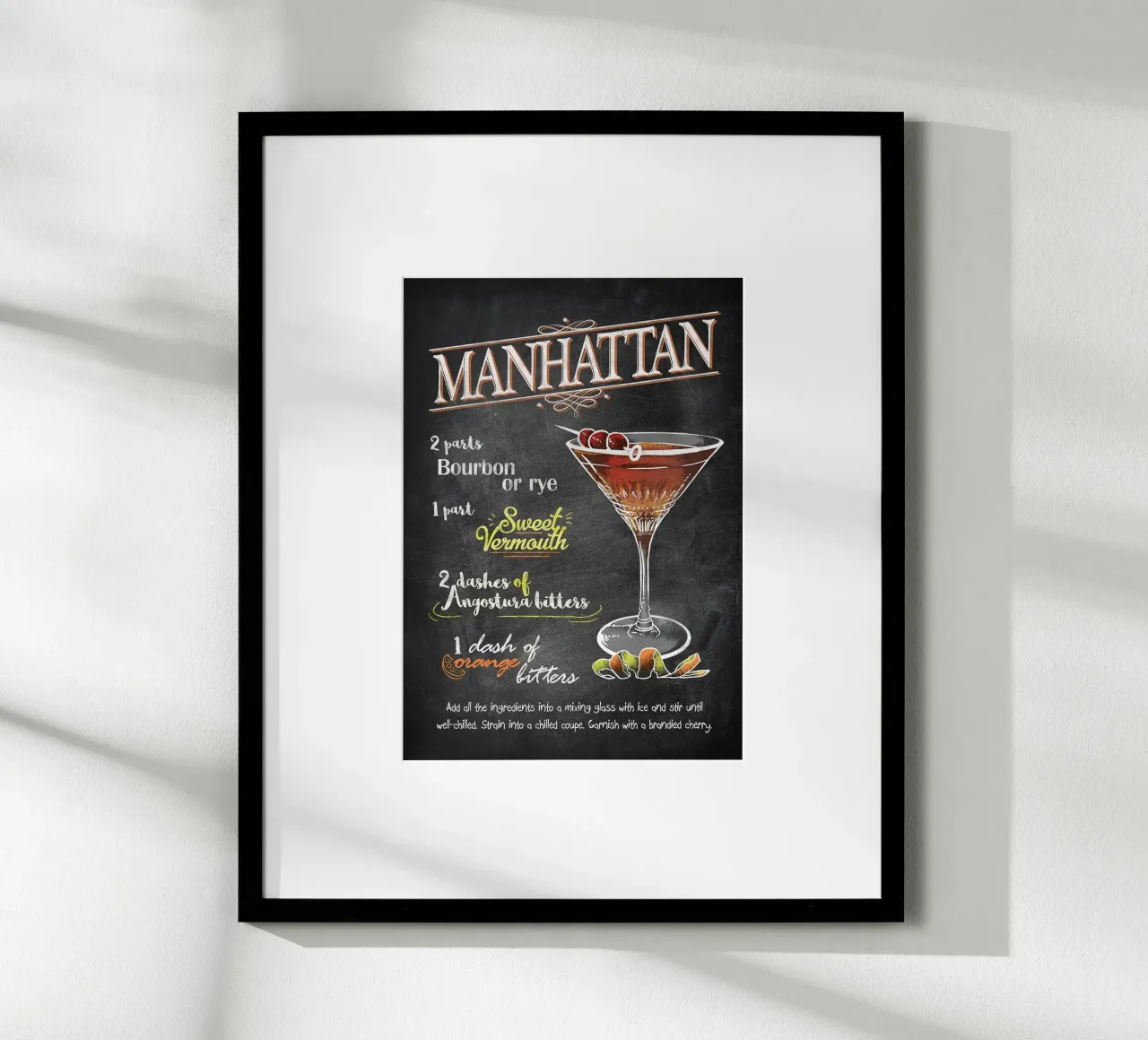 Manhattan poster con telaio in alluminio da Leon Meyer