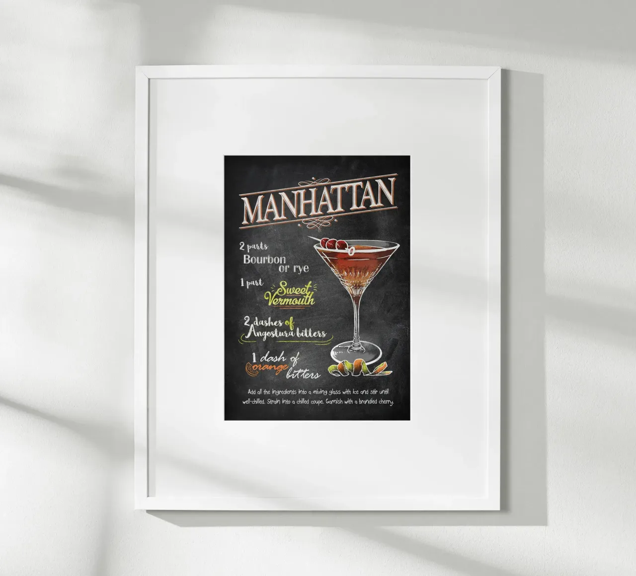 Manhattan poster con telaio in alluminio da Leon Meyer