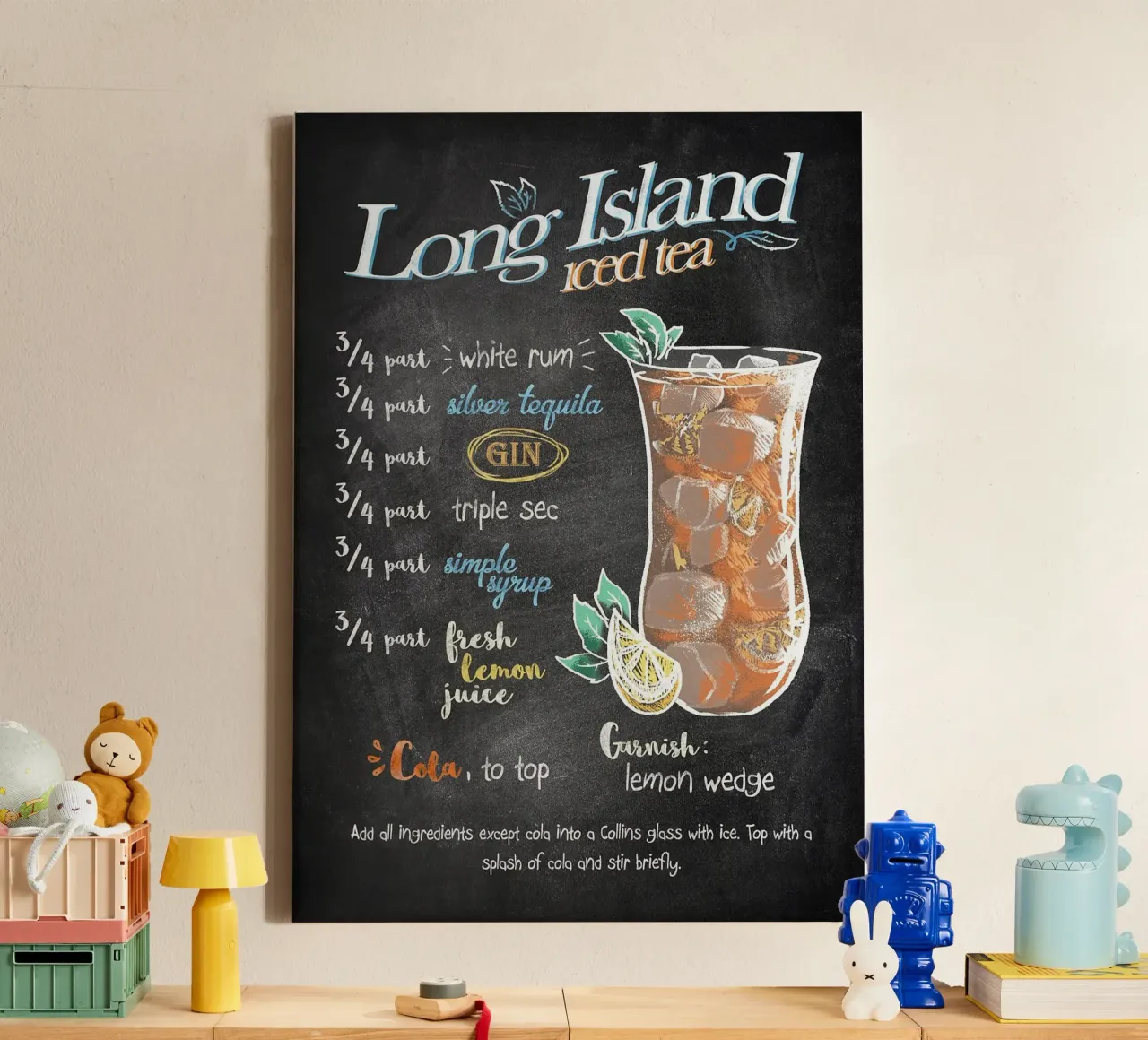 Tè freddo Long Island tela con Cornice a cassetta da Leon Meyer