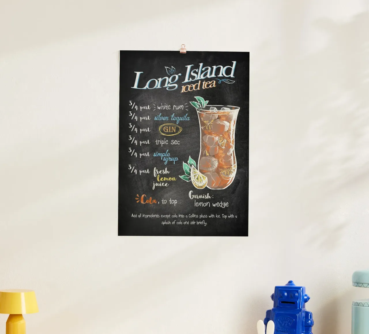 Tè freddo Long Island poster da Leon Meyer