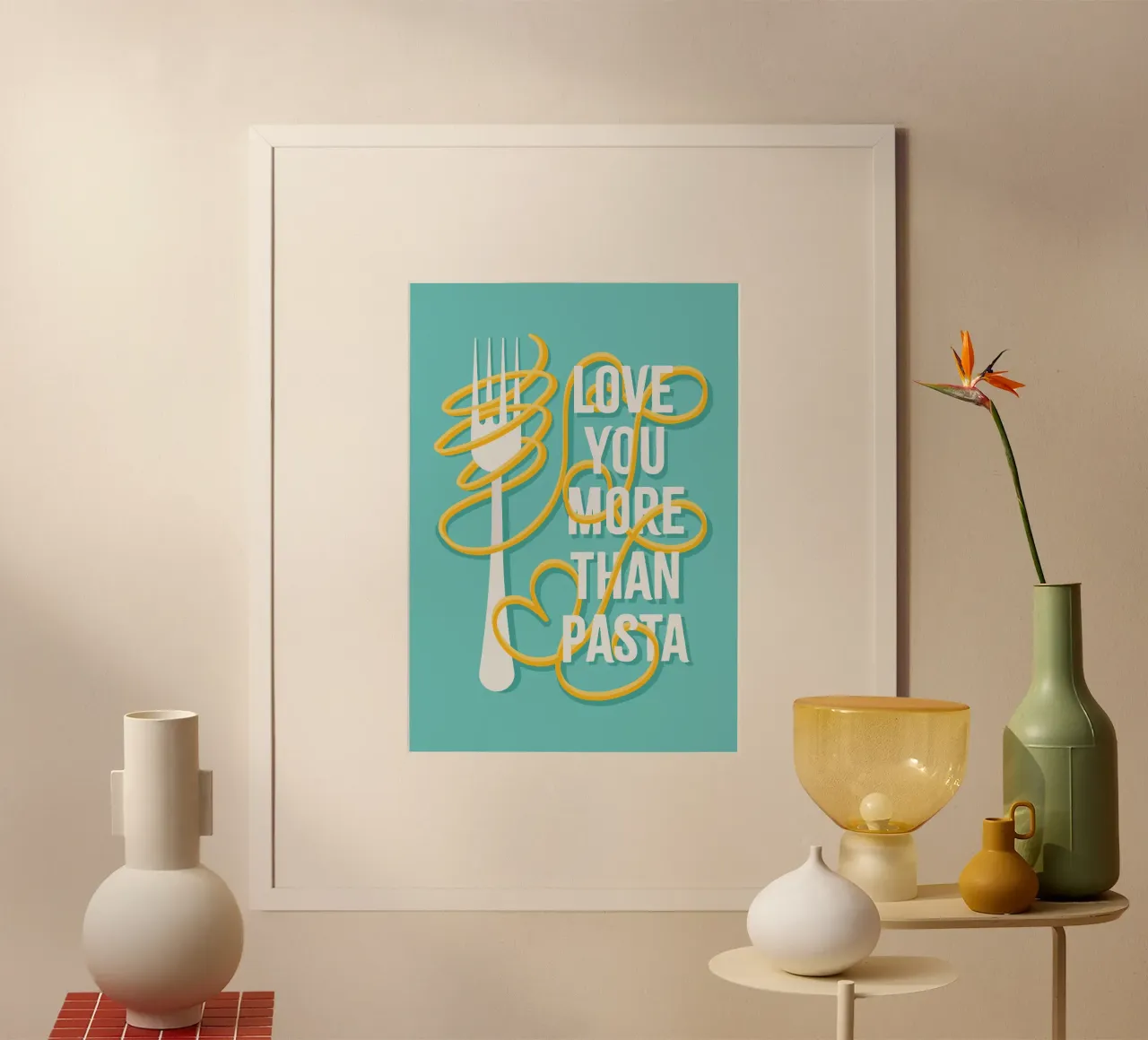 Love You More than Pasta poster da Ana Paniagua Design