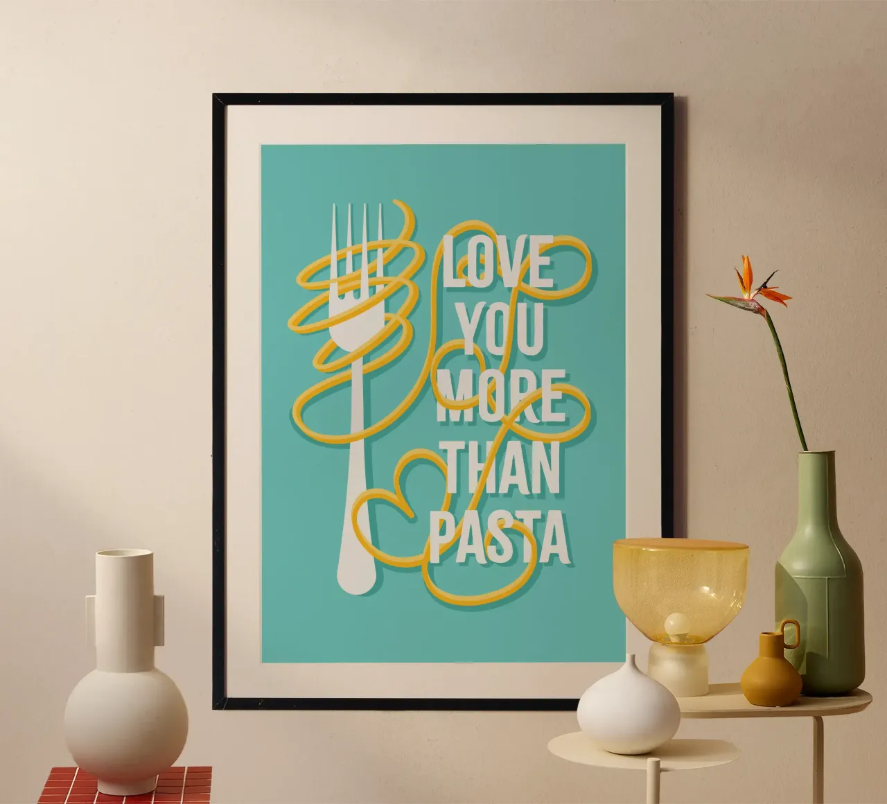Love You More than Pasta poster da Ana Paniagua Design