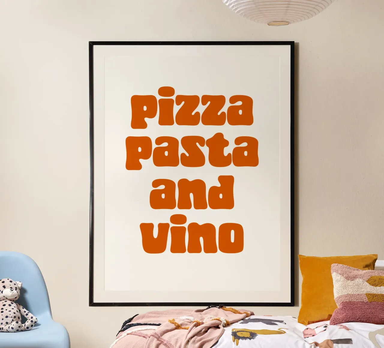 Pizza Pasta And Vino poster da PinkCandyWalls