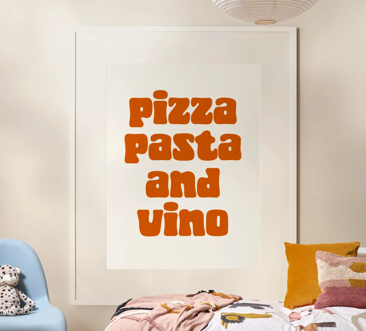 Pizza Pasta And Vino poster da PinkCandyWalls