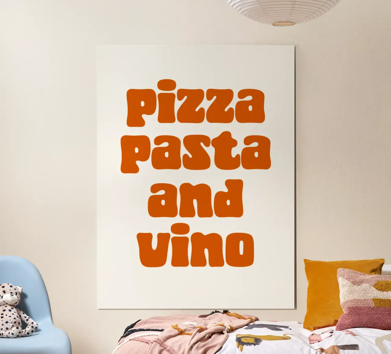 Pizza Pasta And Vino poster da PinkCandyWalls