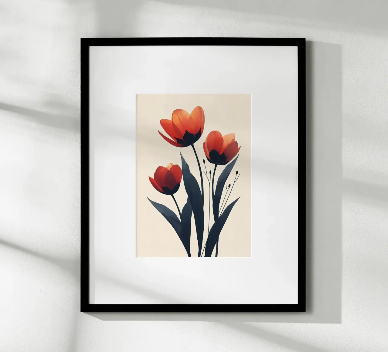 Eleganti fiori rossi poster da Jose