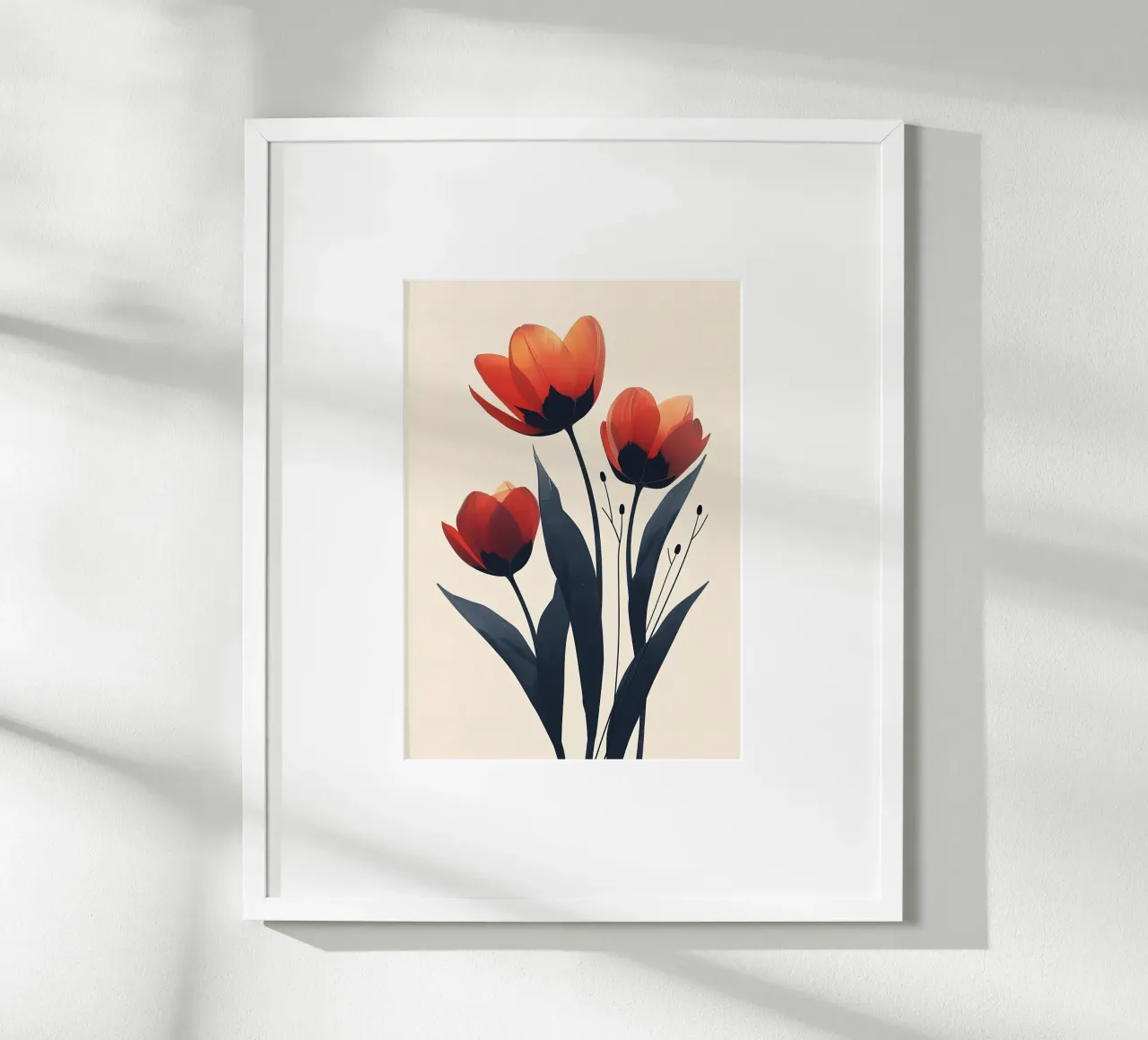Eleganti fiori rossi poster da Jose