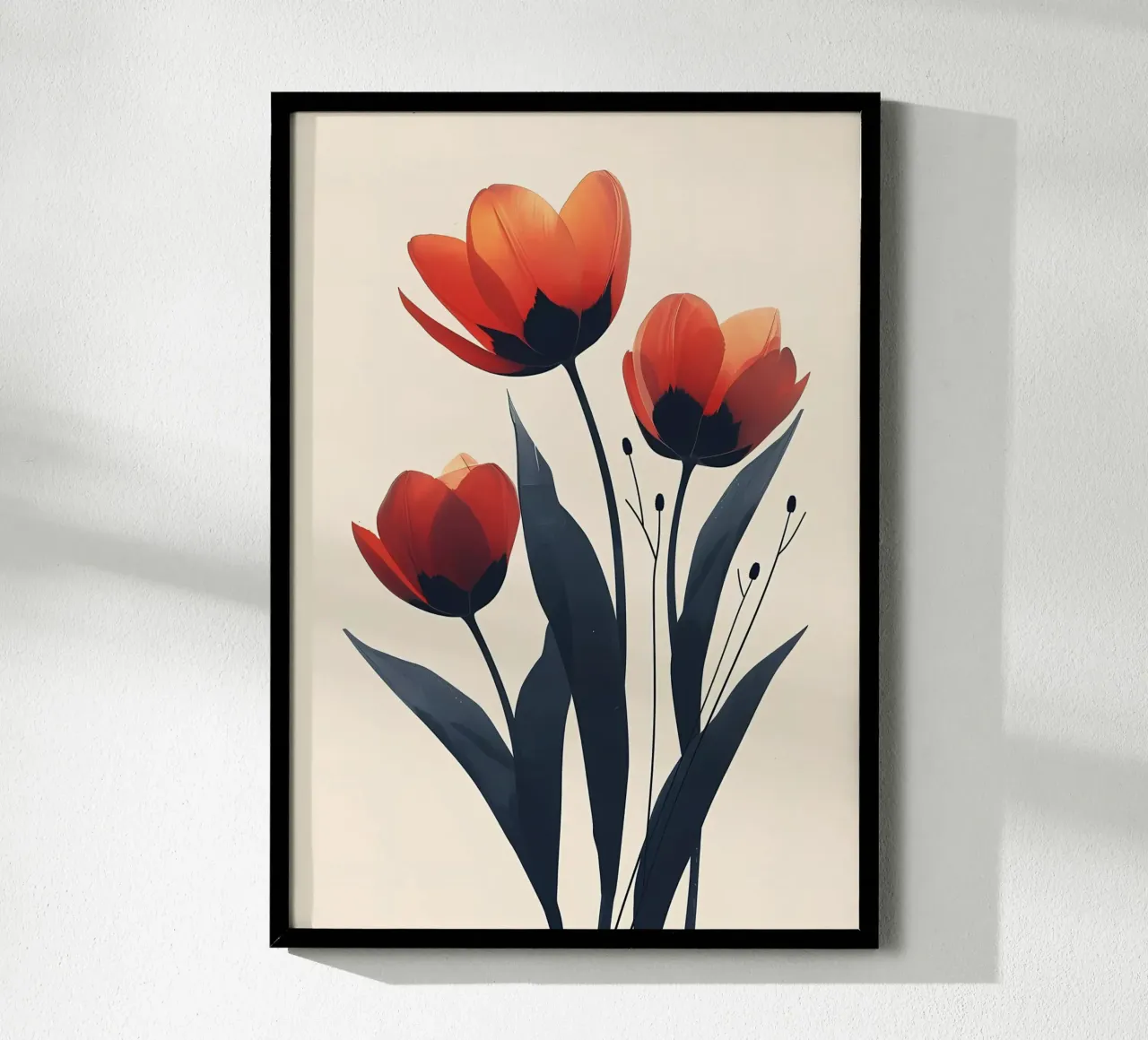 Eleganti fiori rossi poster da Jose