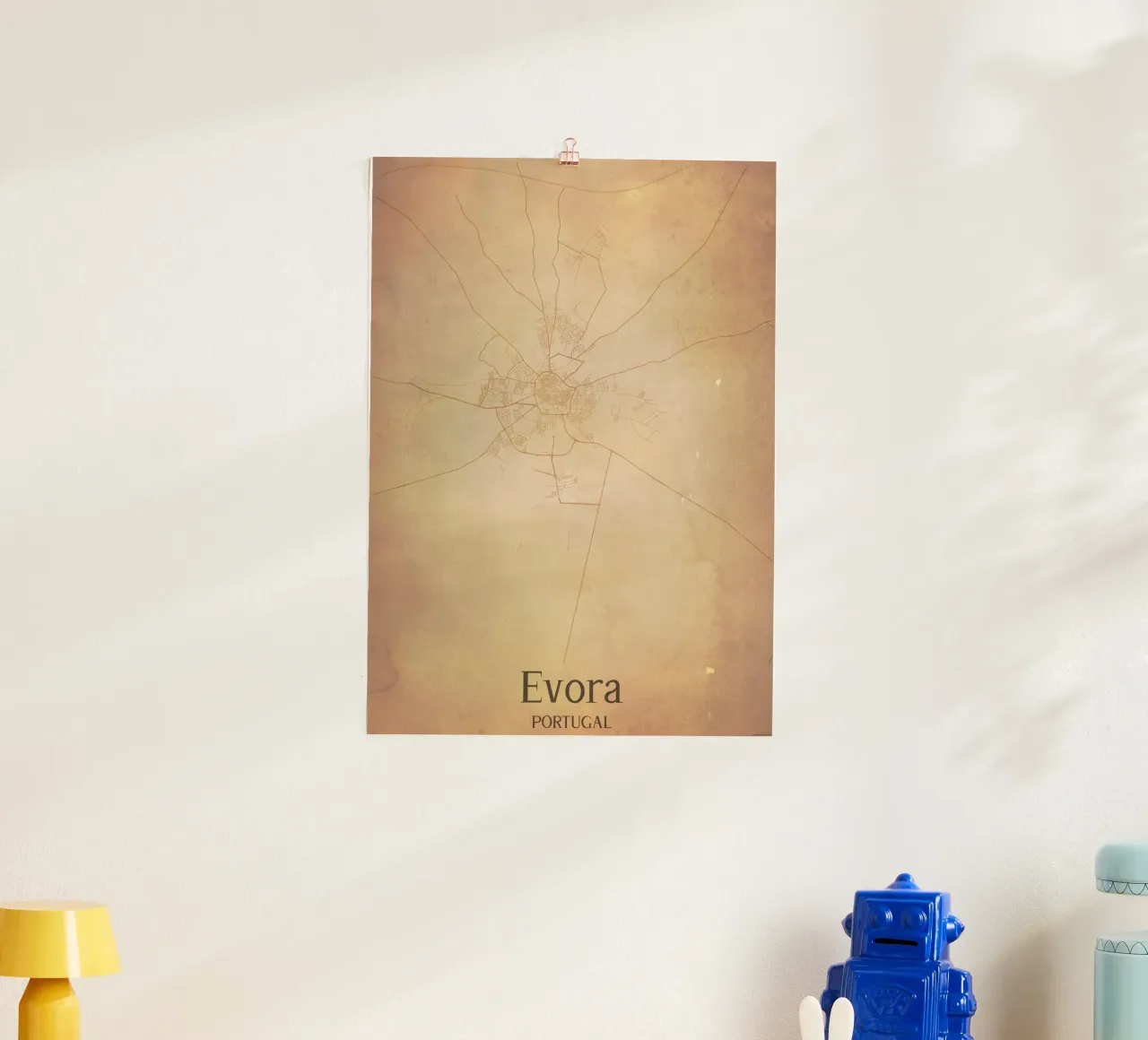 Evora PORTUGAL poster con telaio in alluminio da WorldPrint