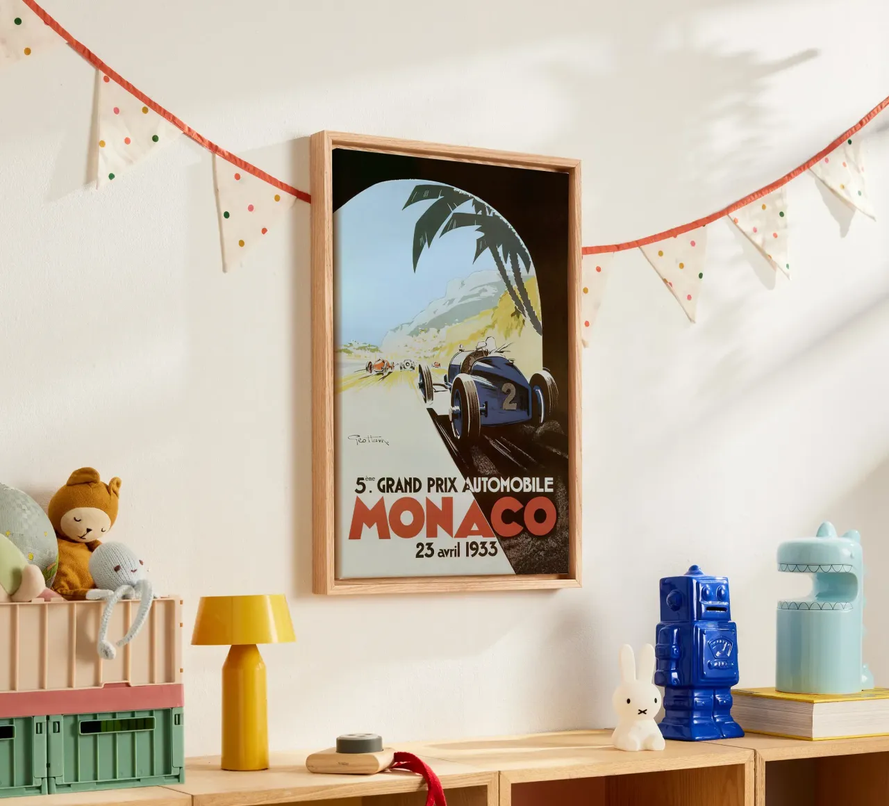 1933 Gran Premio di Monaco tela con Cornice a cassetta da hanna shop