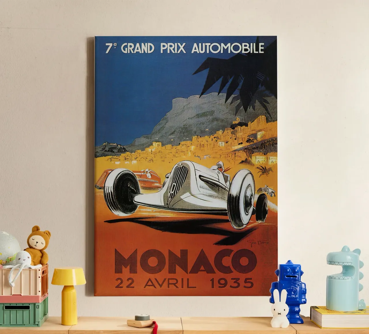 1935 Gran Premio di Monaco tela con Cornice a cassetta da hanna shop