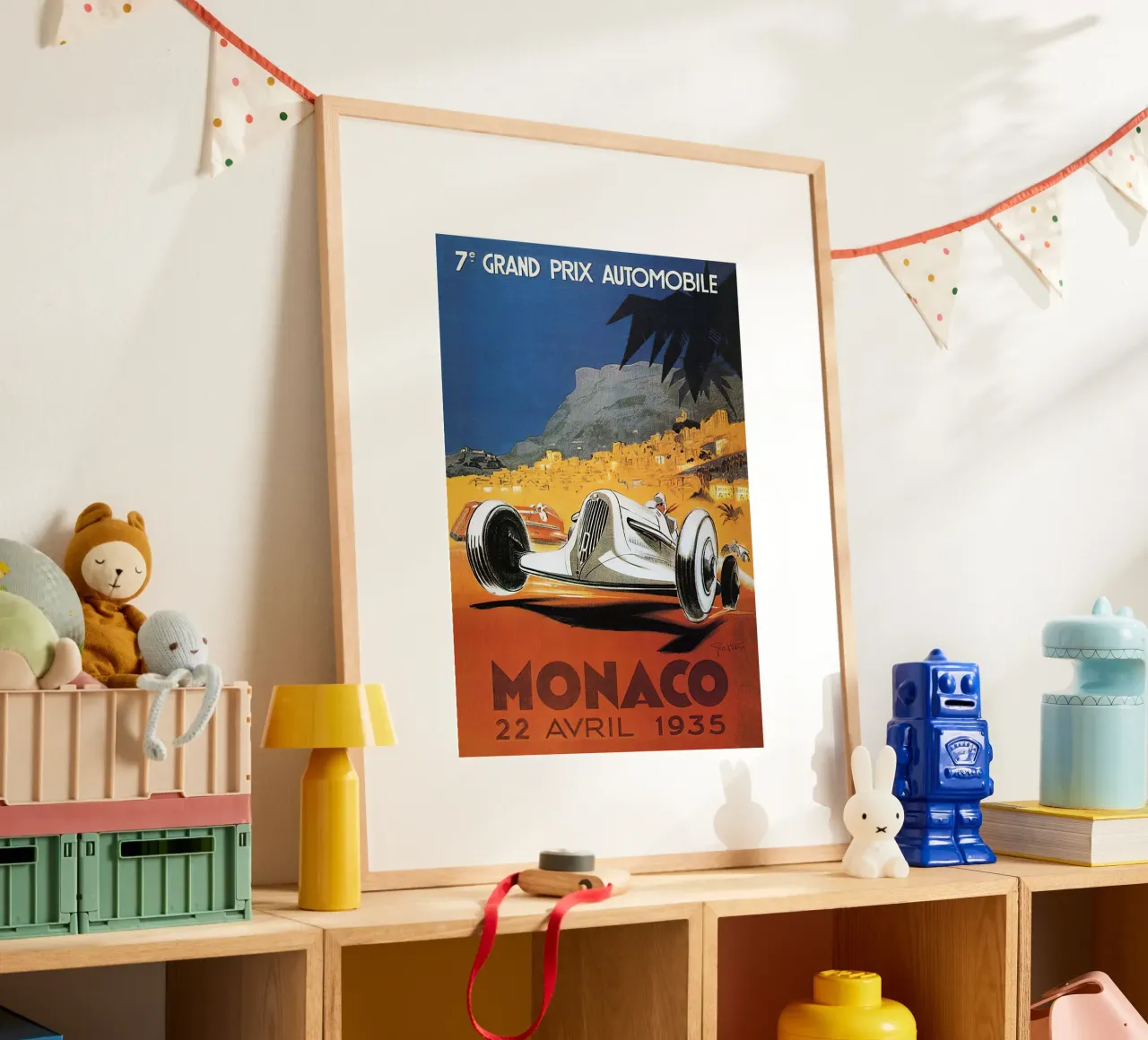 1935 Gran Premio di Monaco poster con telaio in plastica da hanna shop