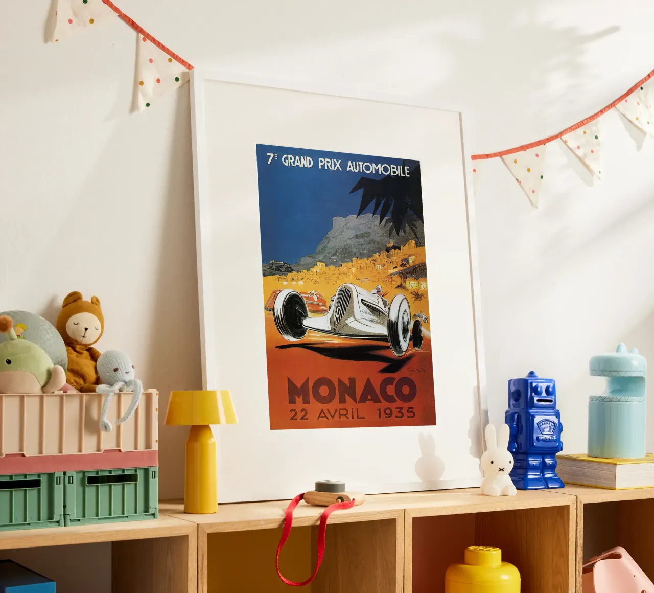 1935 Gran Premio di Monaco poster con telaio in plastica da hanna shop