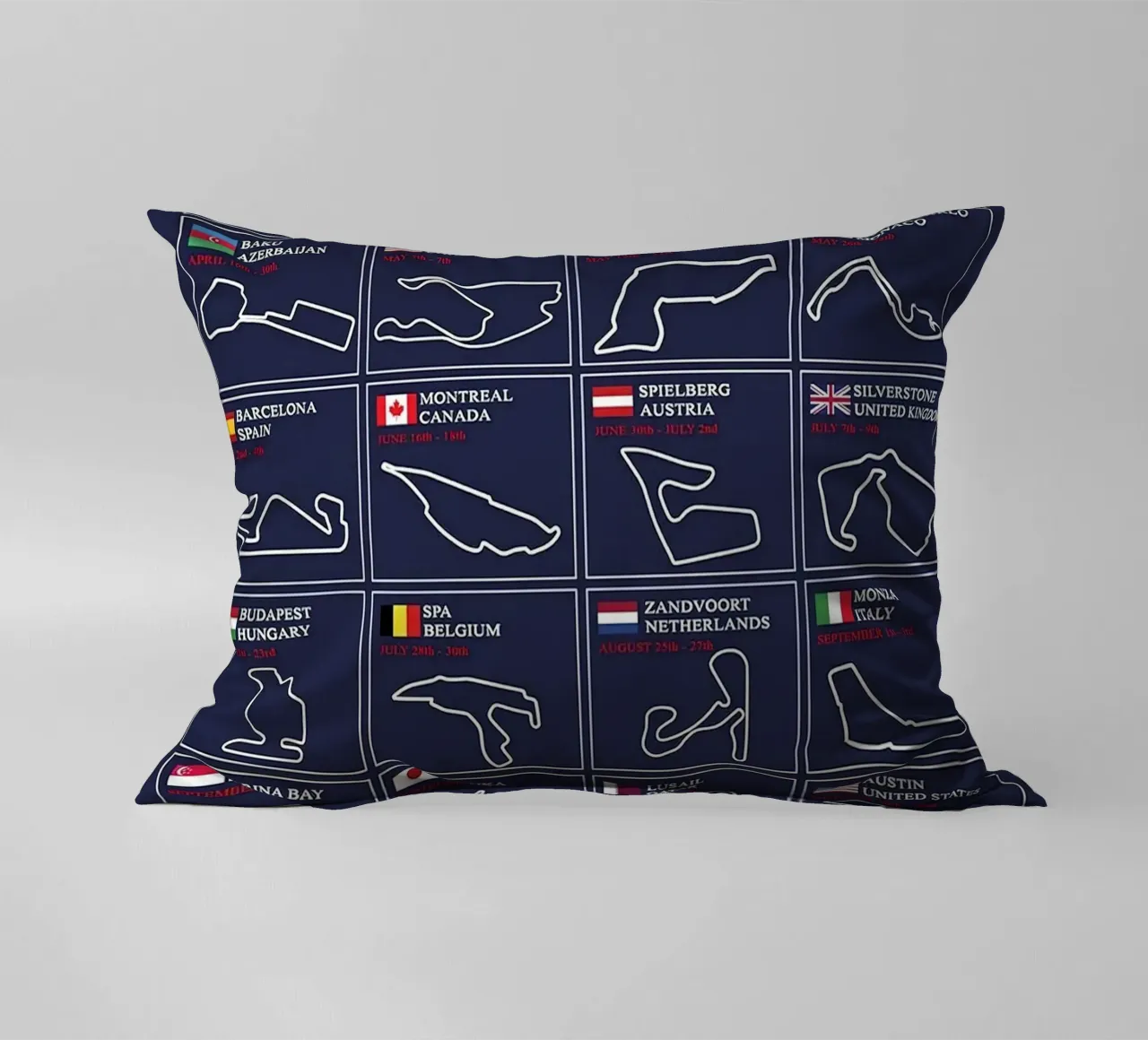 2023 Circuito di formula 1 cuscino da hanna shop