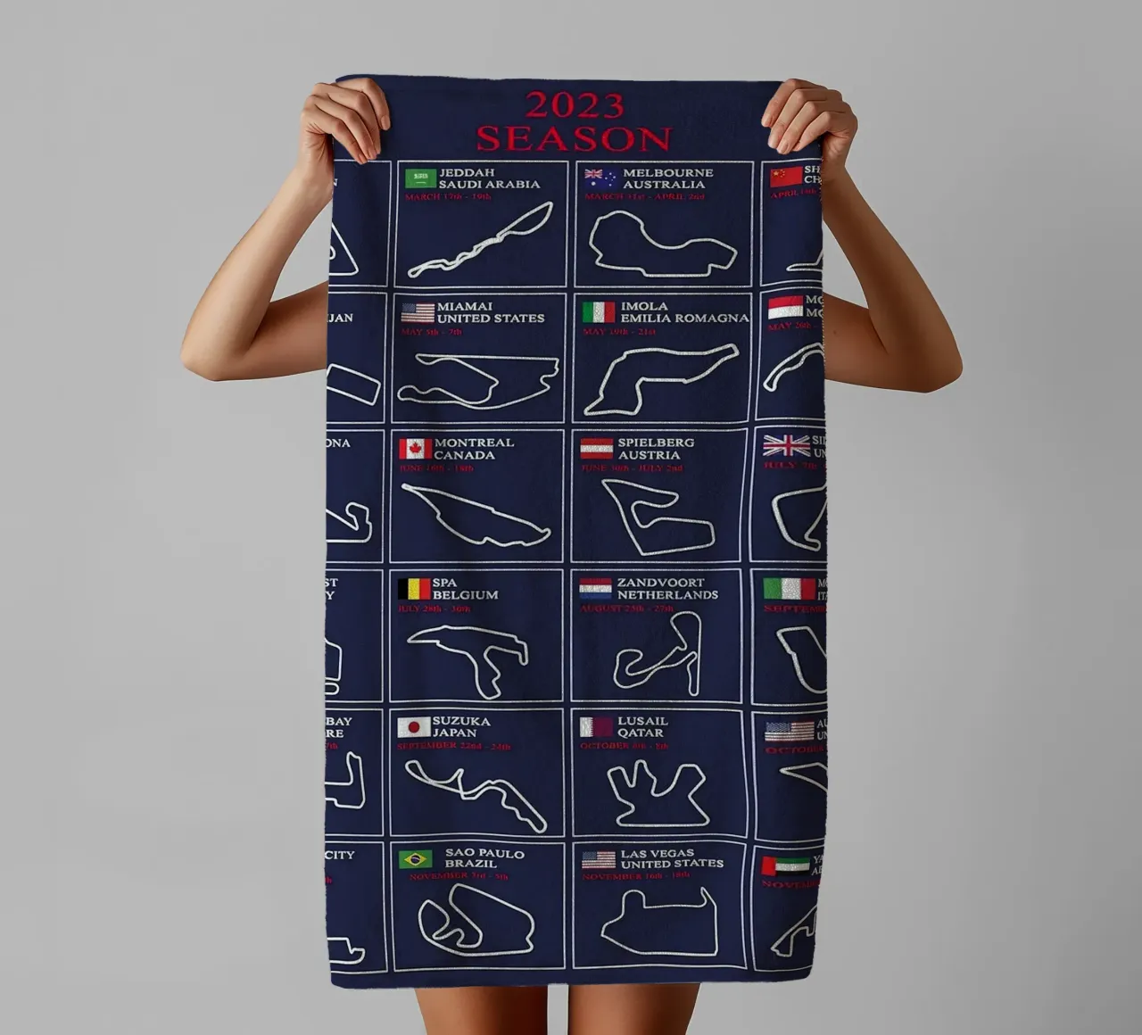 2023 formule 1 circuit badhanddoek van hanna shop