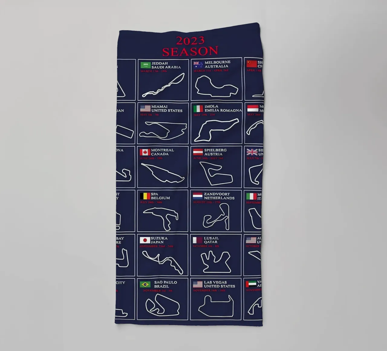 2023 formule 1 circuit badhanddoek van hanna shop