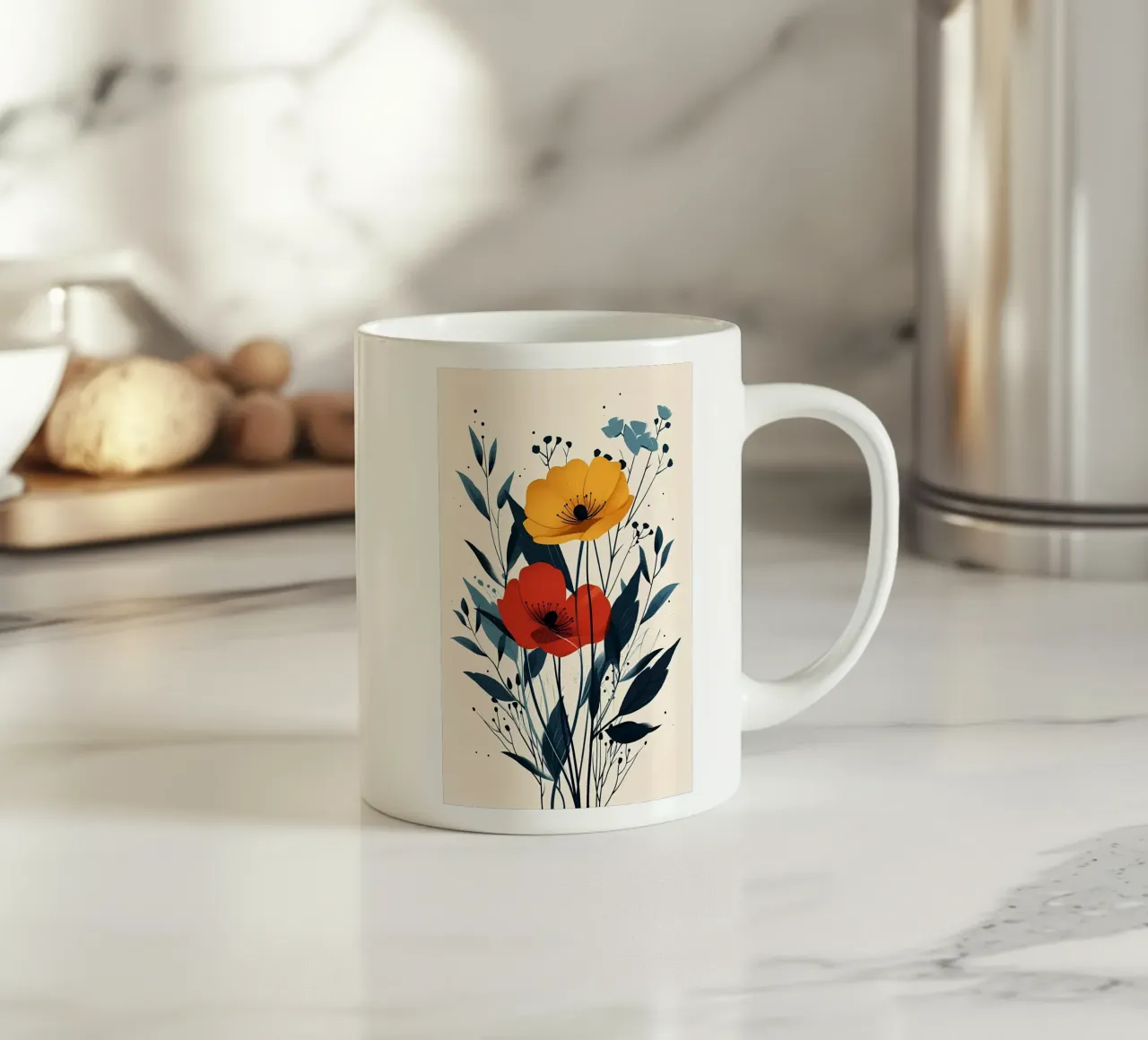 Fiori di sole e di fiamma tazza in ceramica da Jose