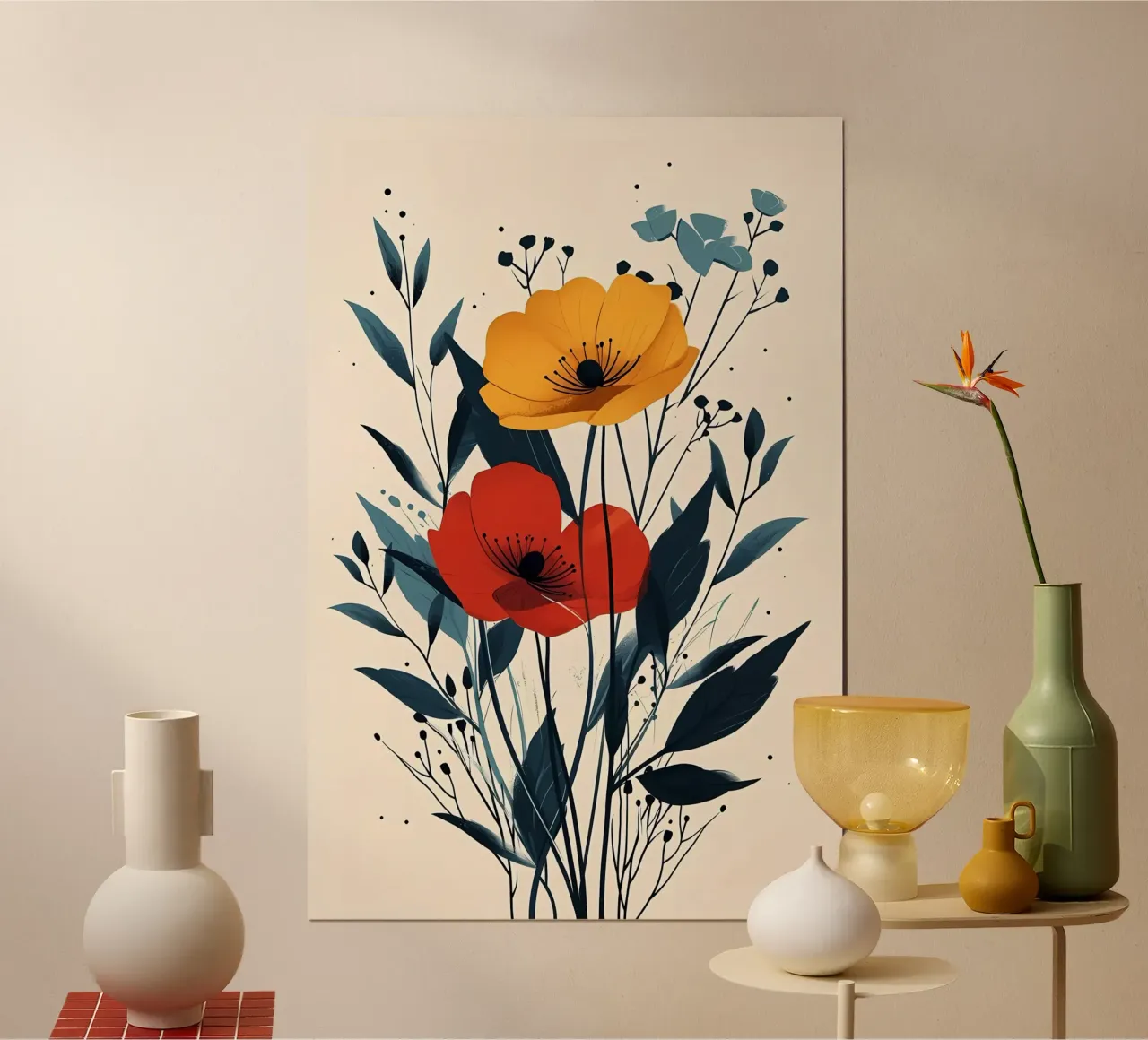Fiori di sole e di fiamma poster da Jose