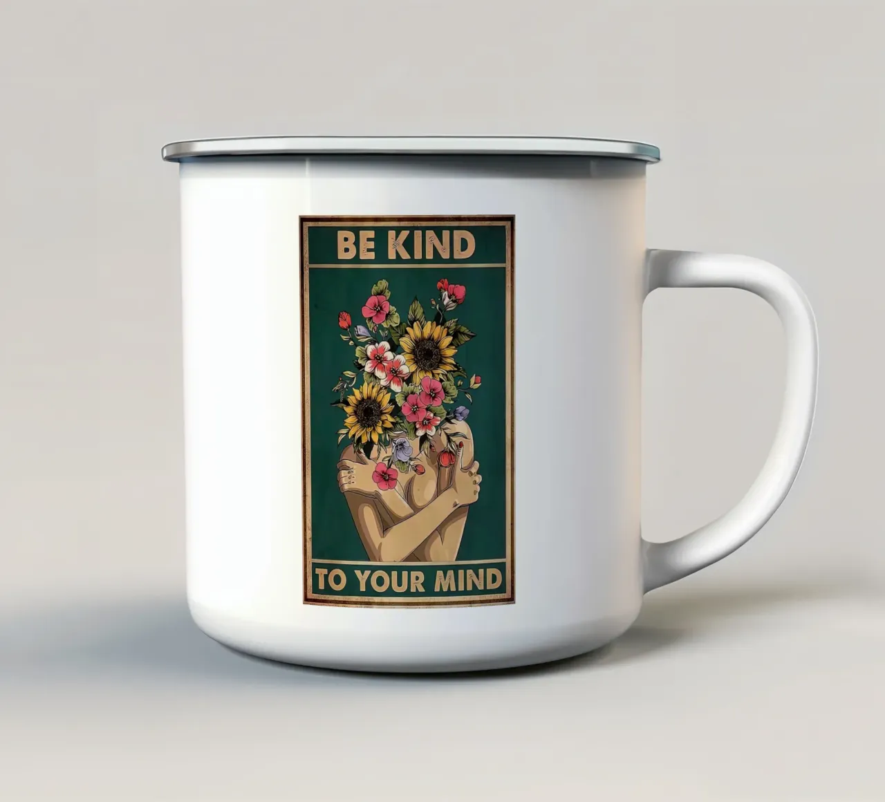 Siate gentili con la vostra mente tazza in smalto da hanna shop