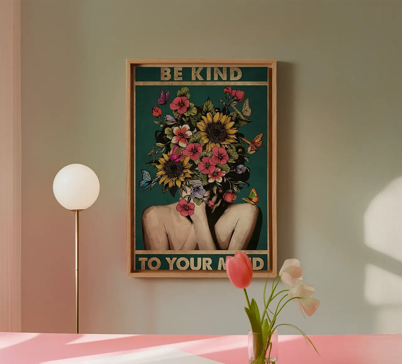 Wees aardig voor je geest canvas met Baklijst van hanna shop
