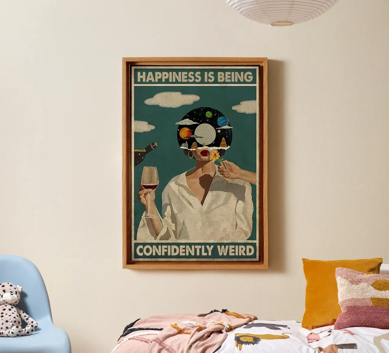 Perdre la tête, retrouver l'âme toile avec Caisse américaine de hanna shop