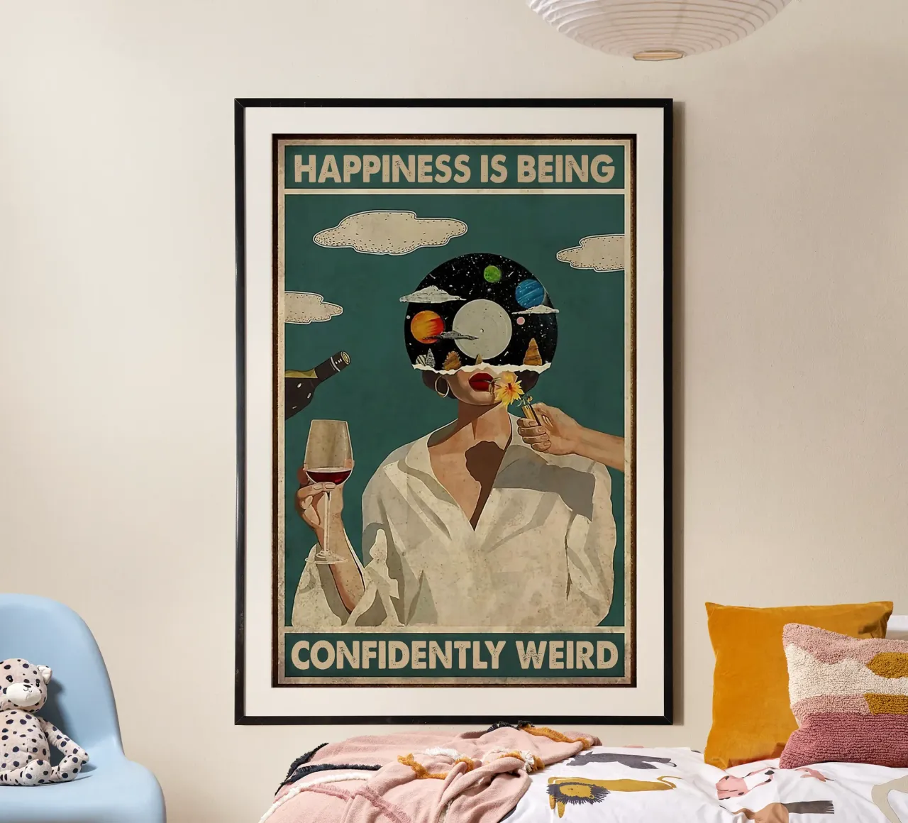 Perdere la mente e ritrovare l'anima poster con telaio in legno da hanna shop