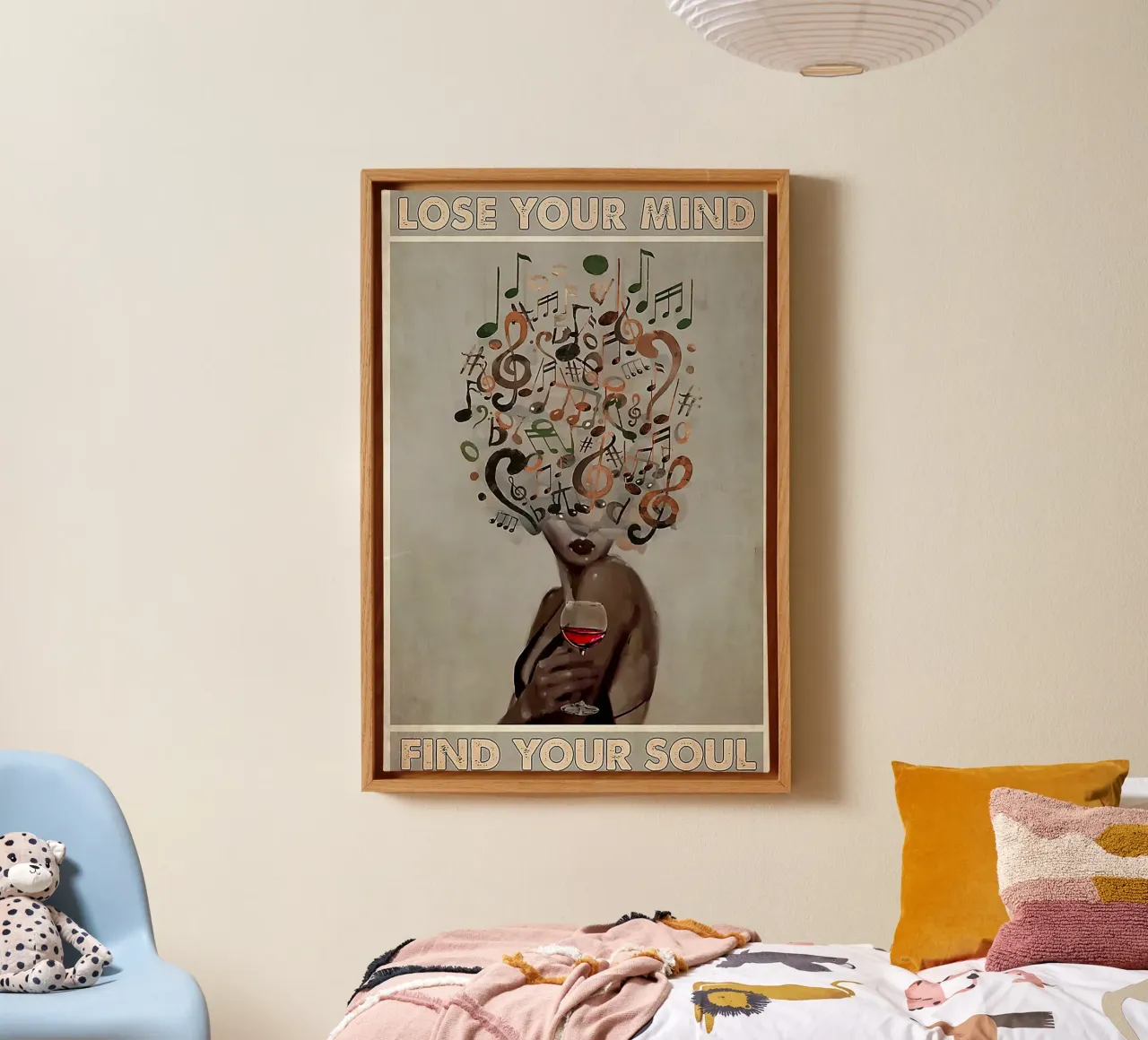 Musica Perdere la mente Trovare l'anima tela con Cornice a cassetta da hanna shop