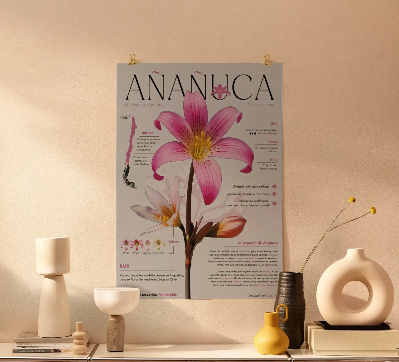 Añañuca poster con telaio in alluminio da hanna shop