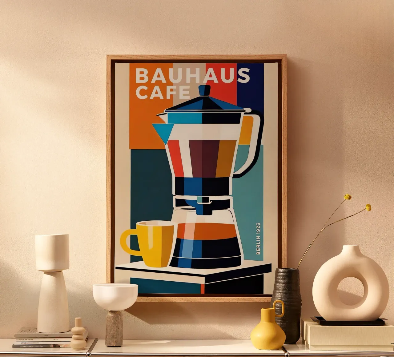 Caffè Bauhaus tela con Cornice a cassetta da Brooke
