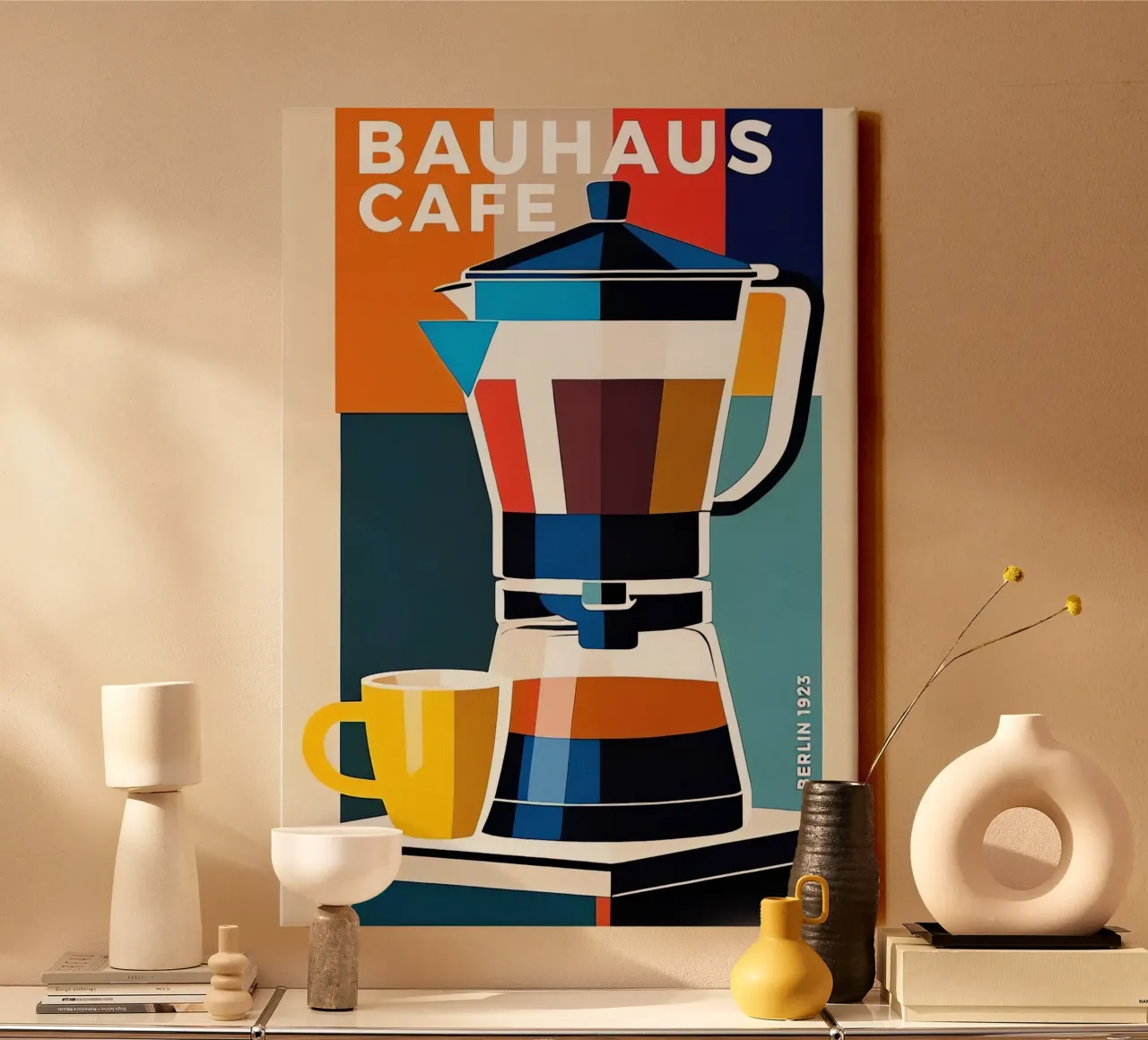 Caffè Bauhaus tela con Cornice a cassetta da Brooke