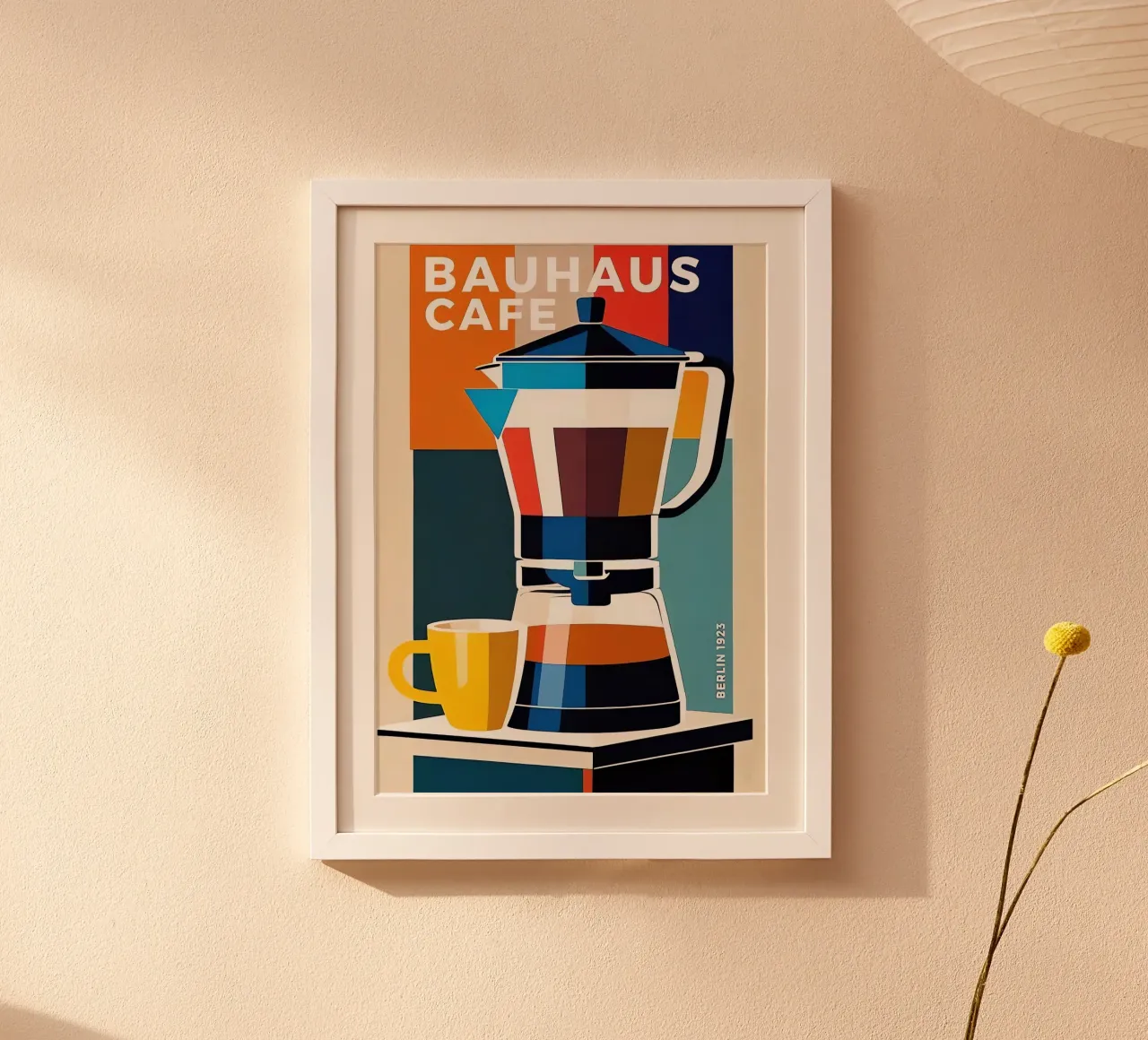 Caffè Bauhaus poster con telaio in plastica da Brooke