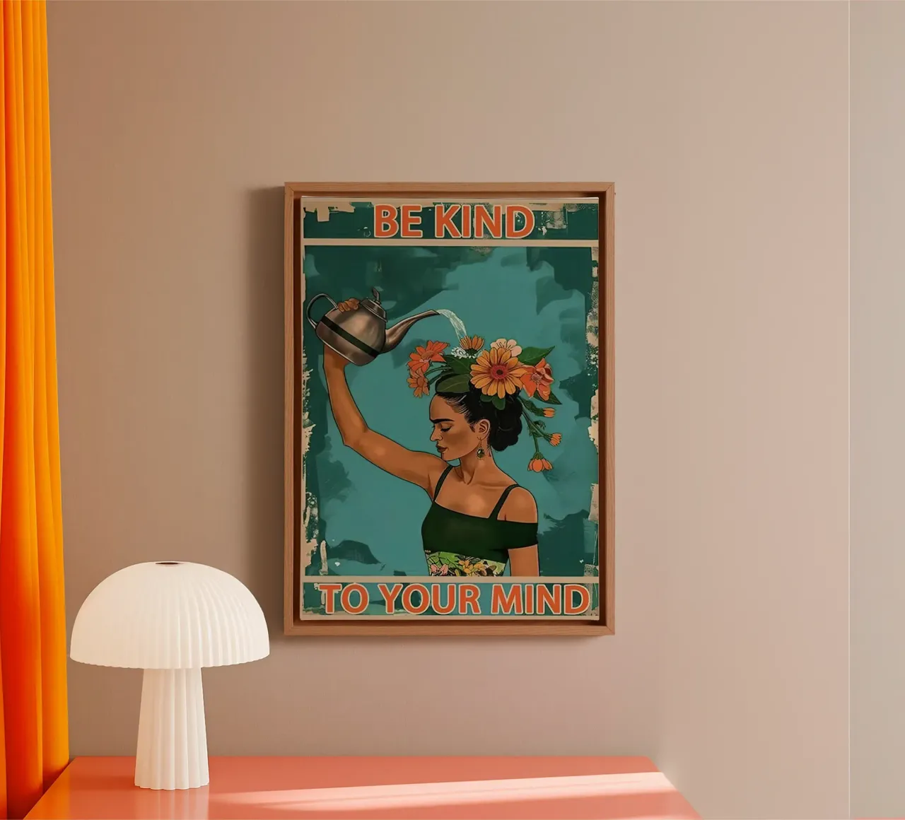 Wees aardig voor je geest canvas met Baklijst van hanna shop