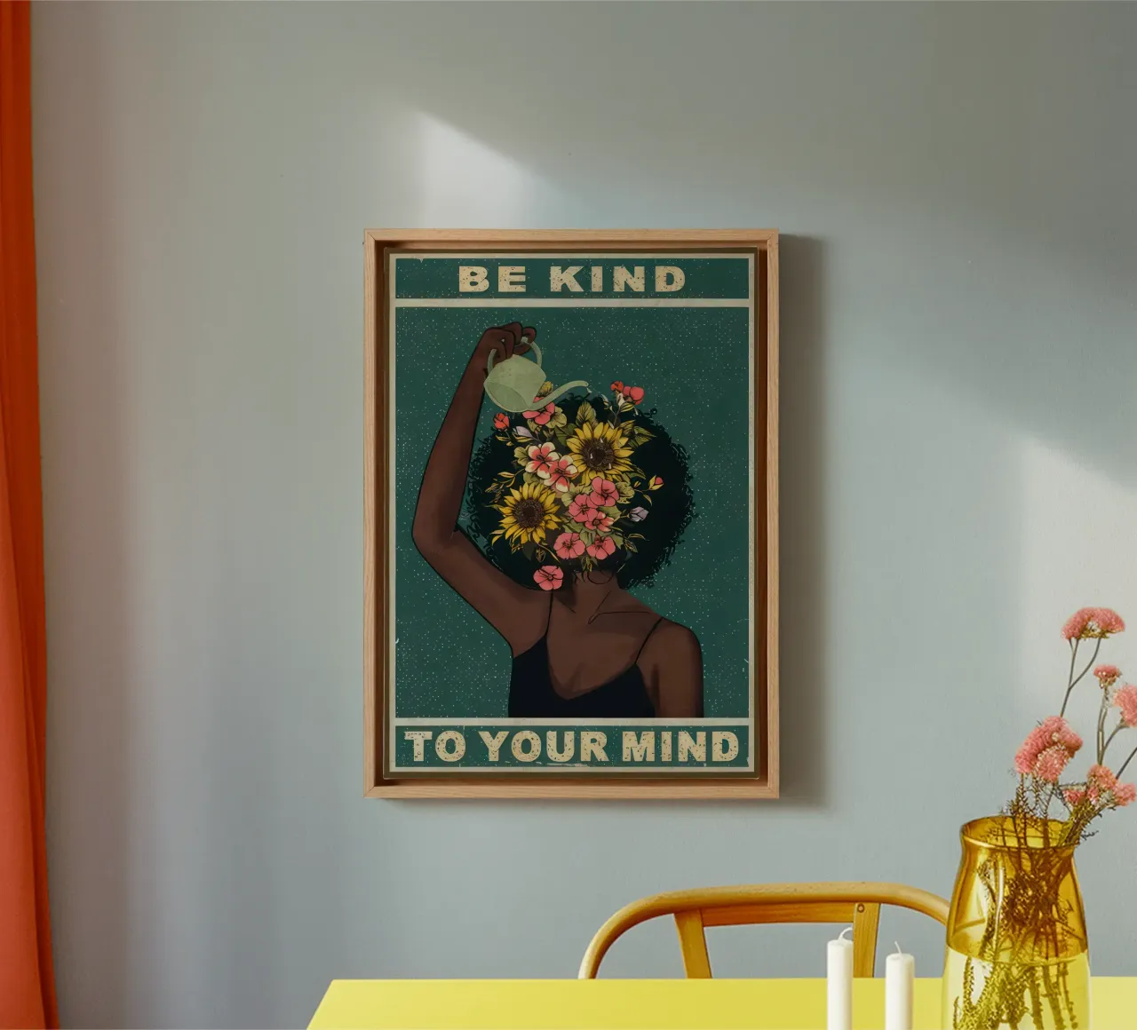 Wees aardig voor je geest canvas met Baklijst van hanna shop