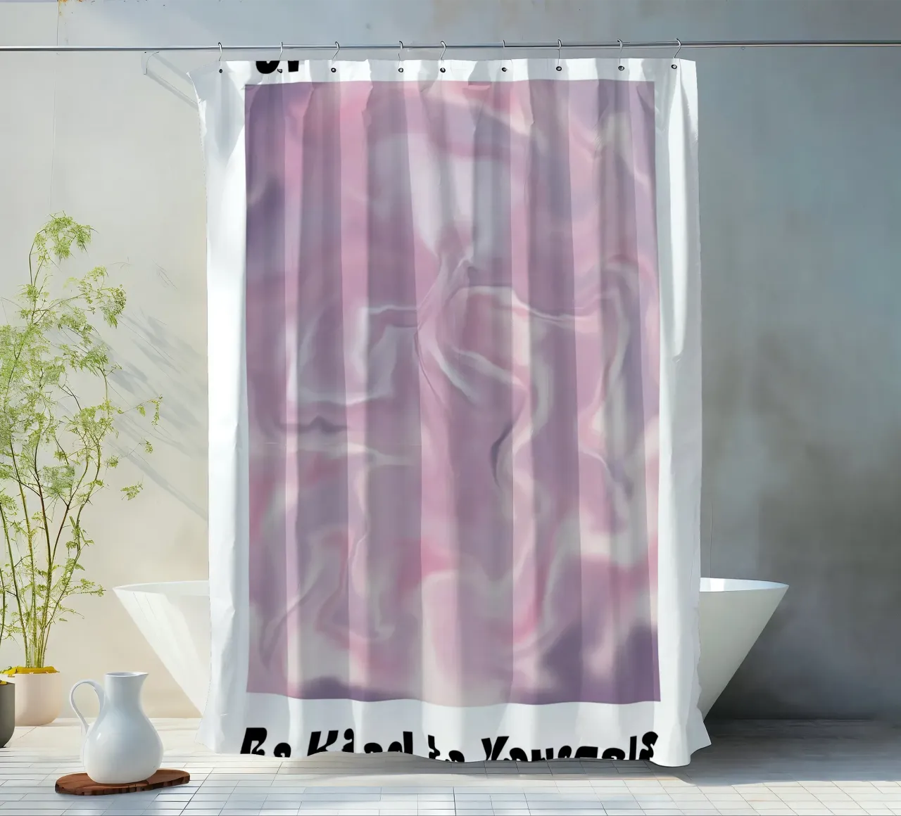 Sei nett zu dir selbst Duschvorhang von hanna shop