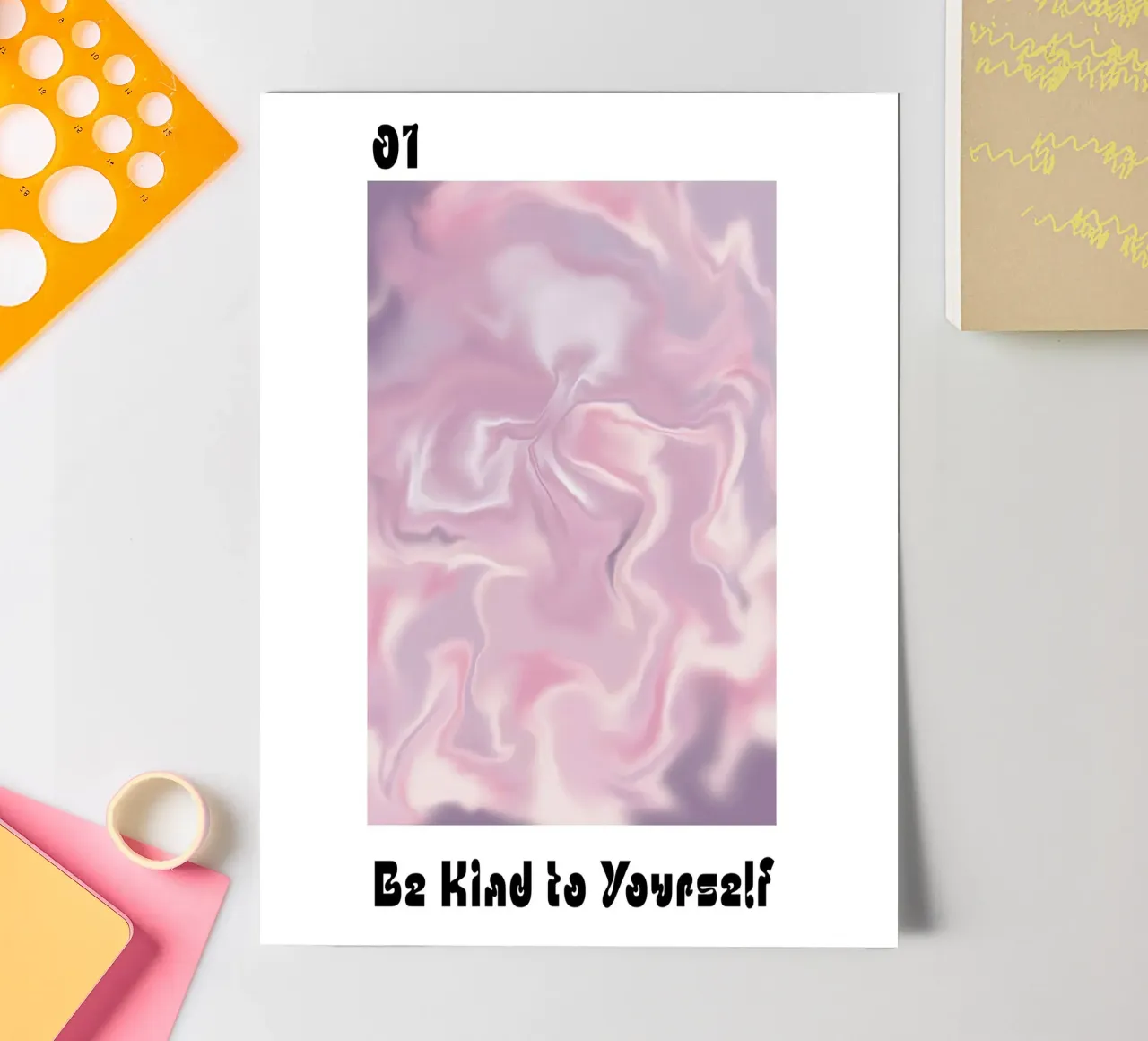 Sei nett zu dir selbst Stickerbogen von hanna shop