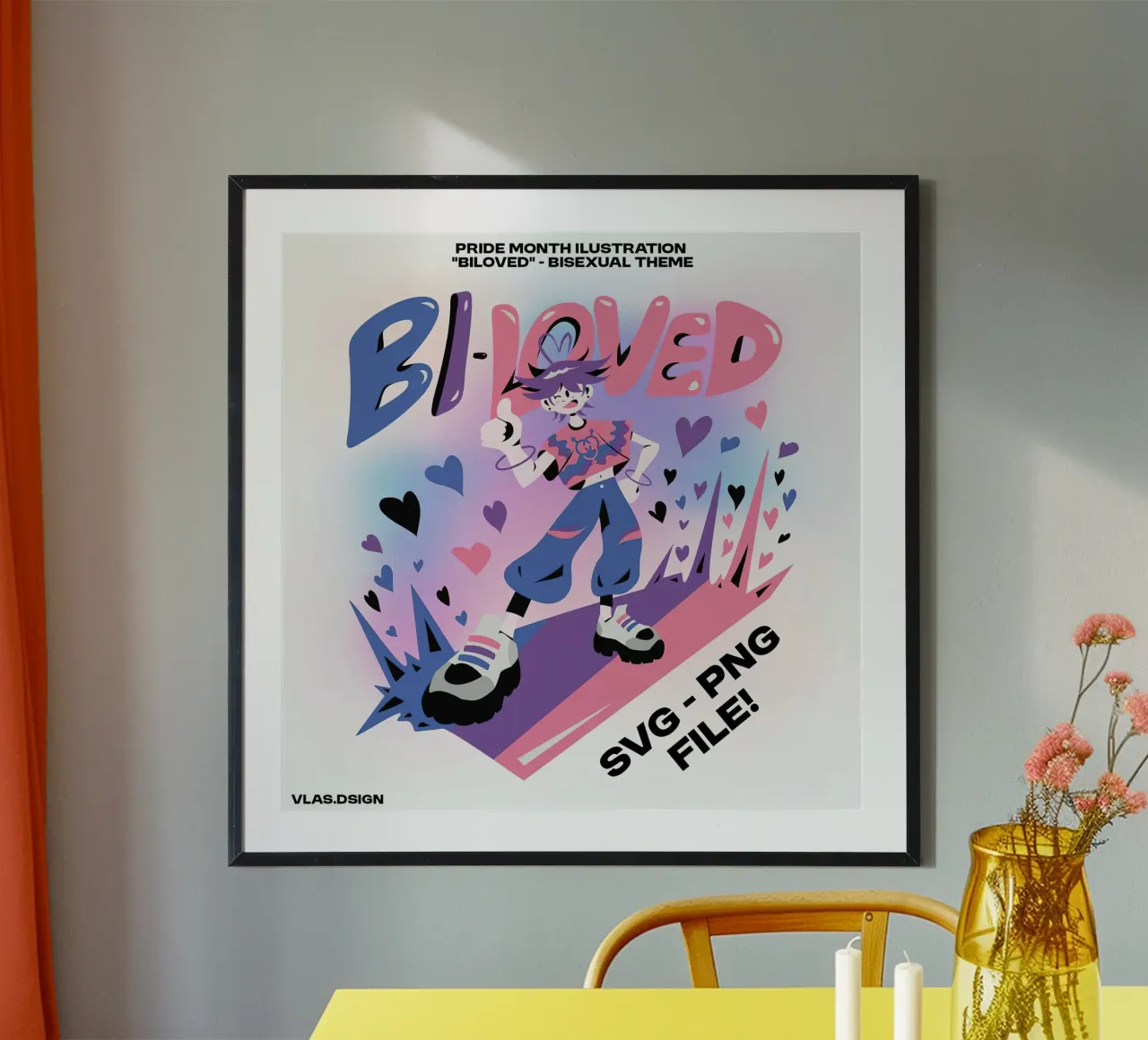Biloved poster con telaio in plastica da hanna shop
