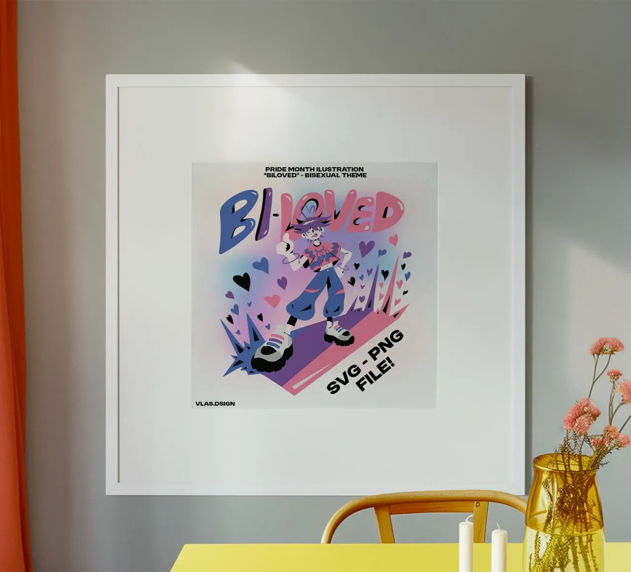 Biloved poster con telaio in plastica da hanna shop