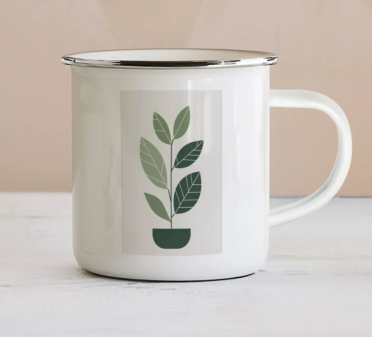 Impianto astratto tazza in smalto da Botanical Gallery