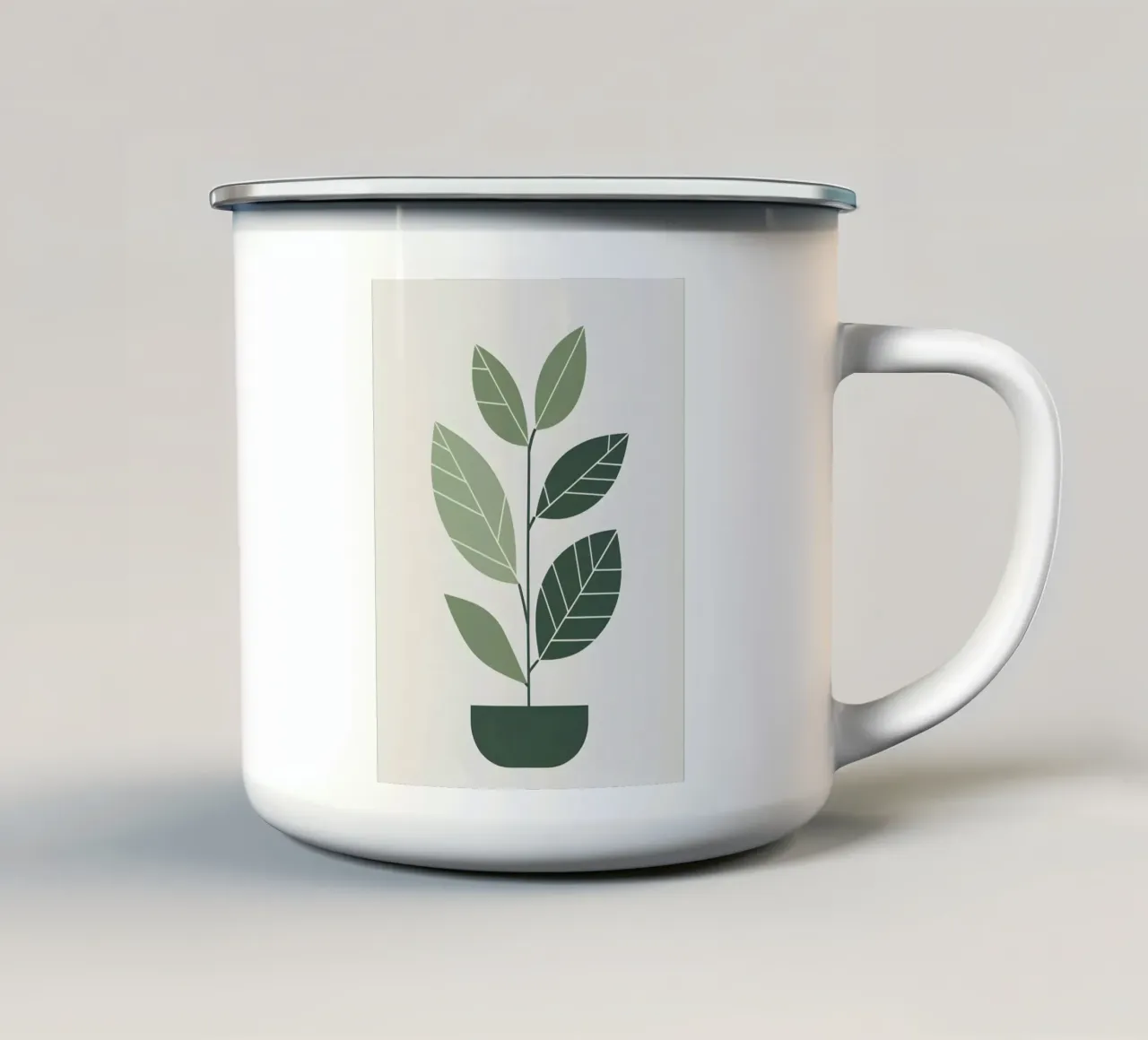 Impianto astratto tazza in smalto da Botanical Gallery