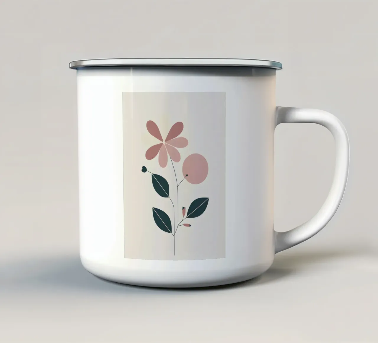 Fiore geometrico tazza in smalto da Botanical Gallery